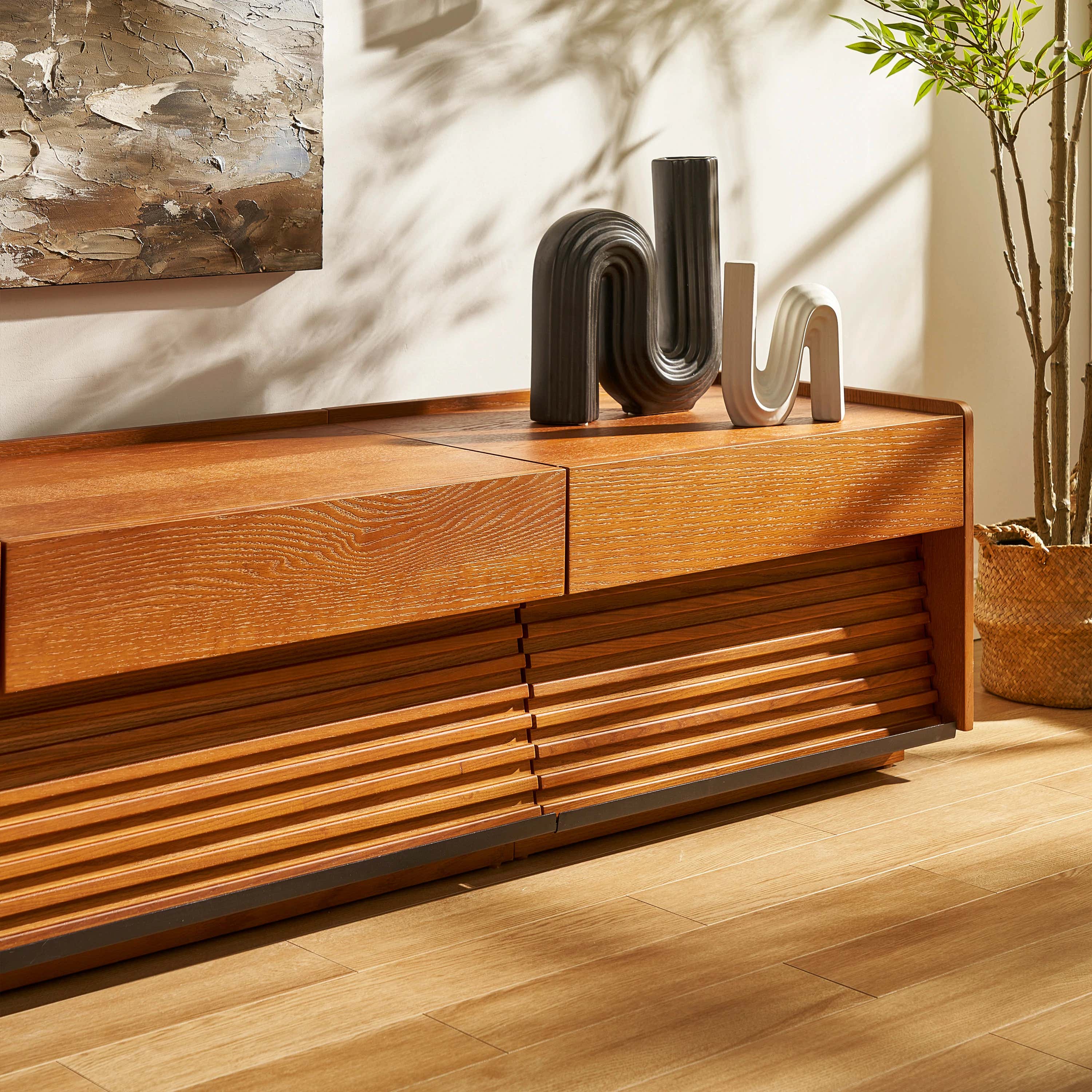 Devon Oak Media Console 71"