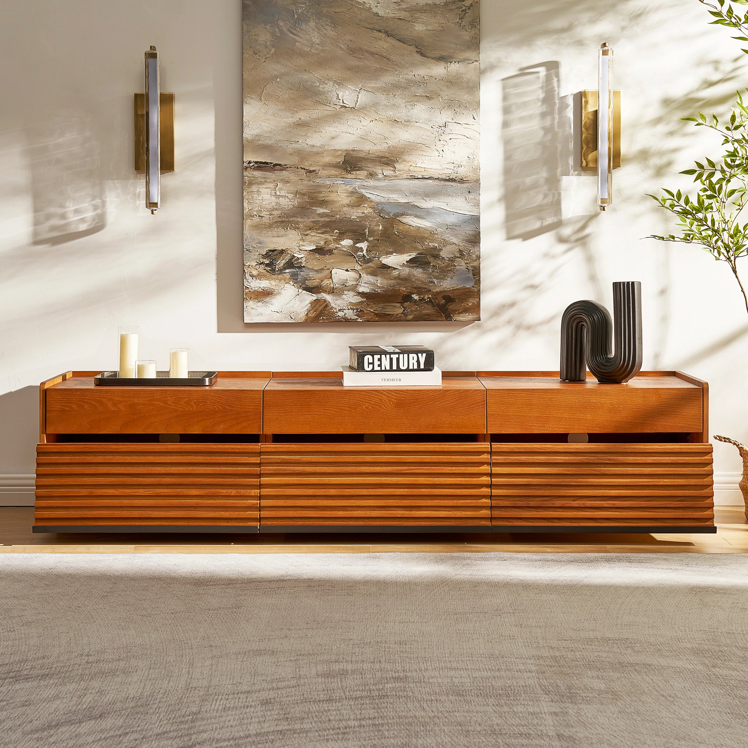 Devon Oak Media Console 71"