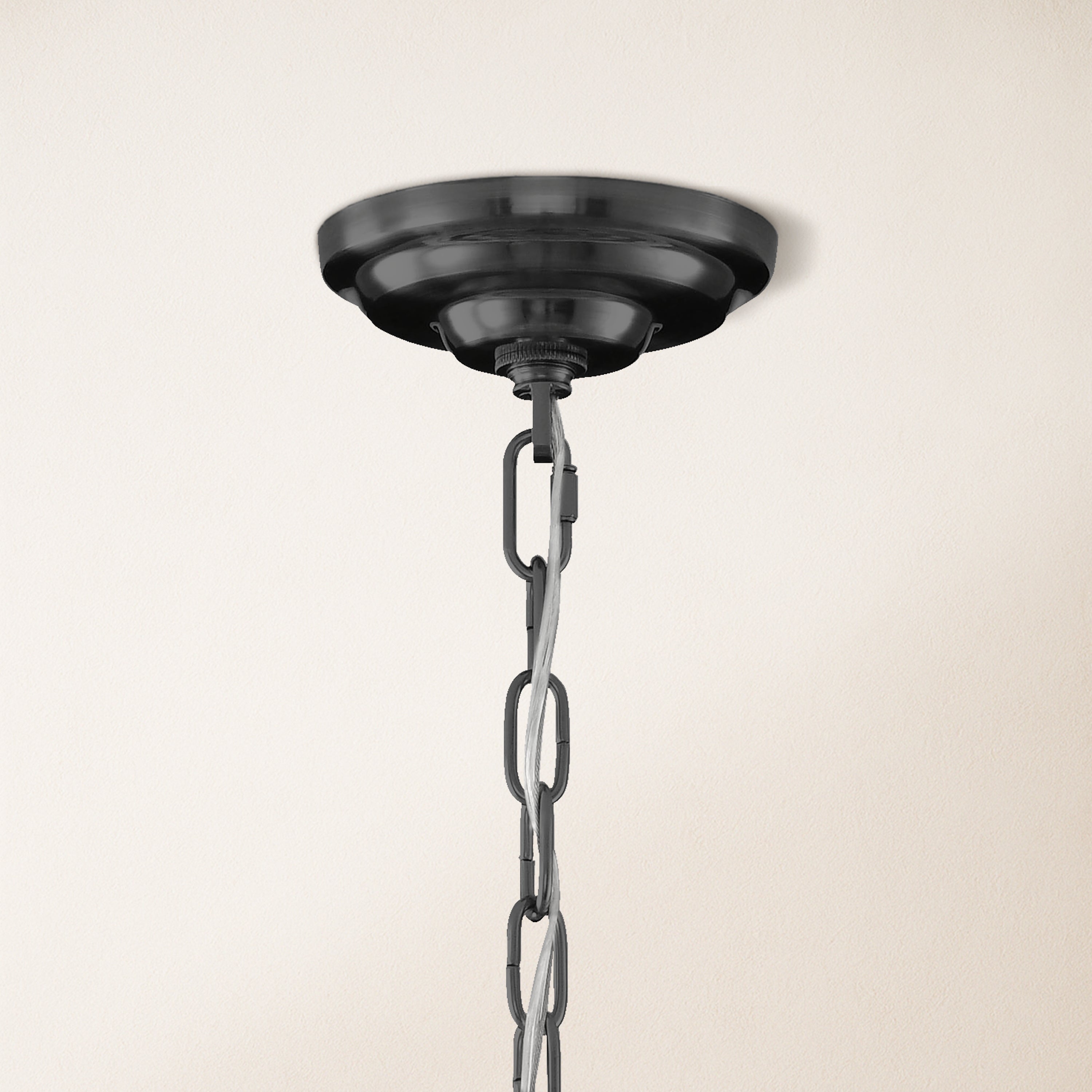 Moira Alabaster Multi-Tier Round Chandelier 32"D#Finish_Black