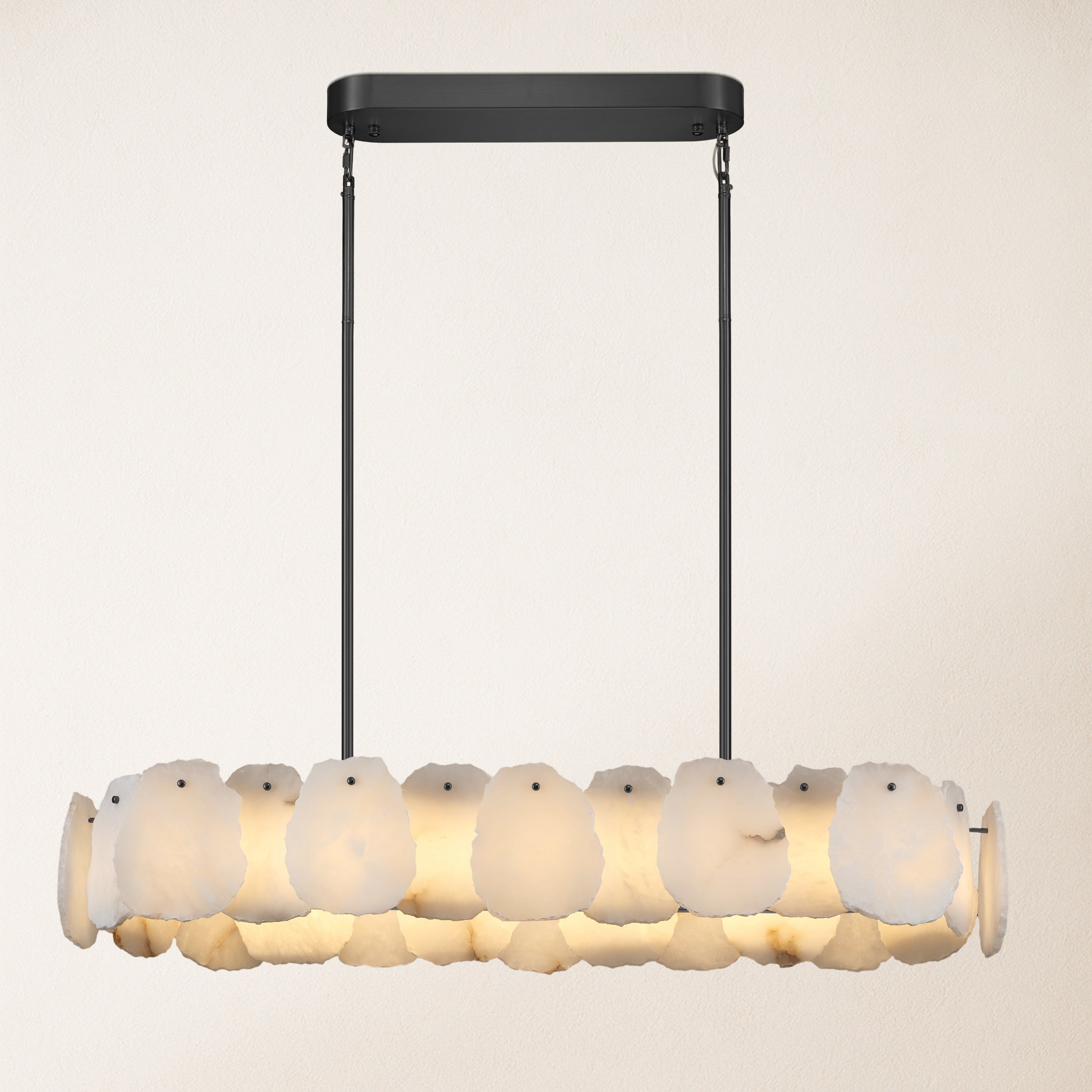 Moira Alabaster Oval Chandelier 43"W