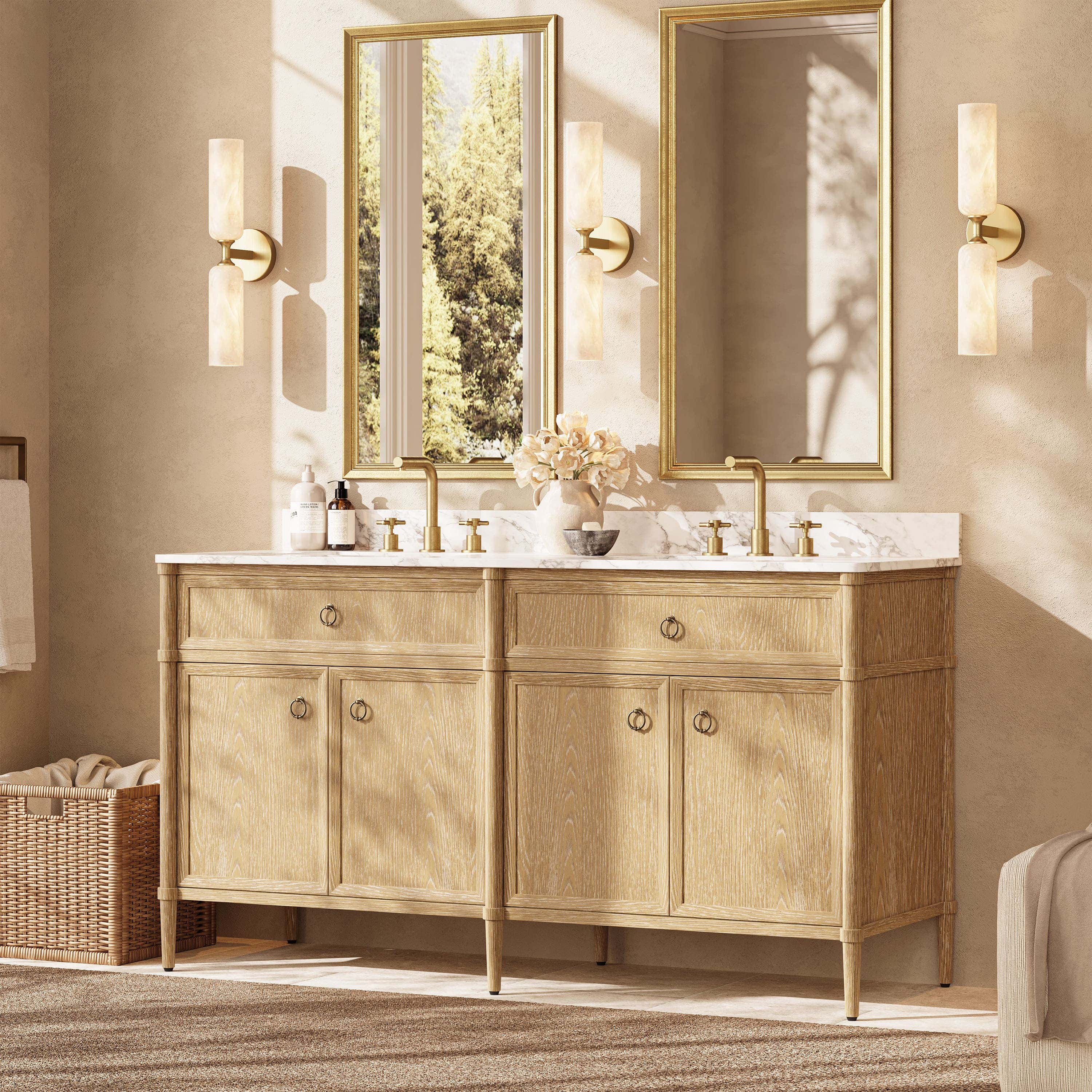 Maison Double Bathroom Vanity 63"W