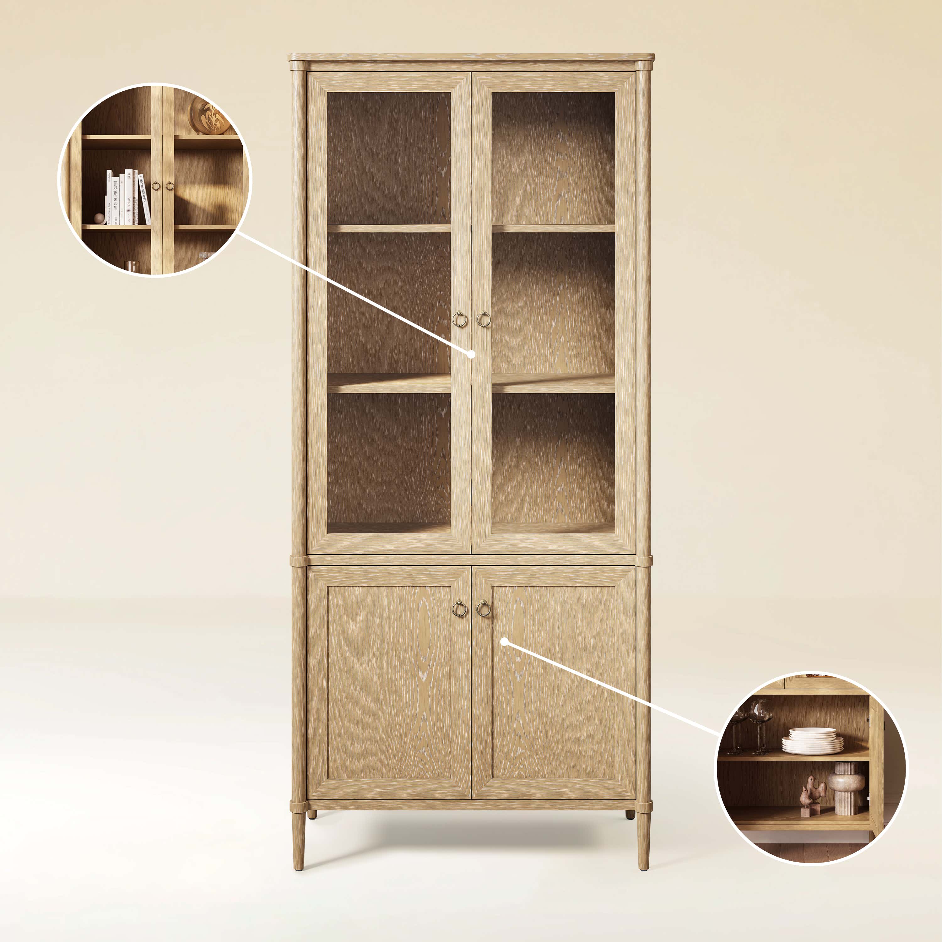 Maison Bookcase with Cabinet