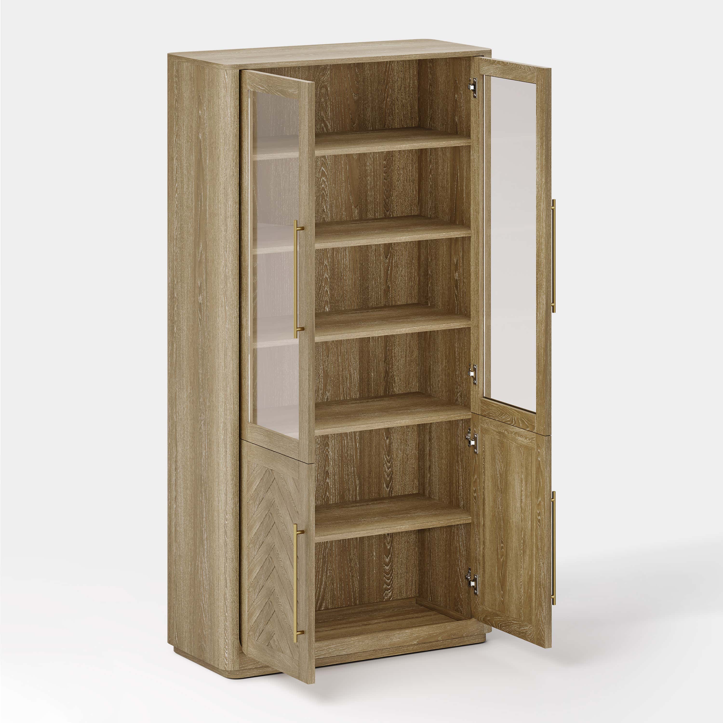 Marlowe Chevron Bookcase 40"W