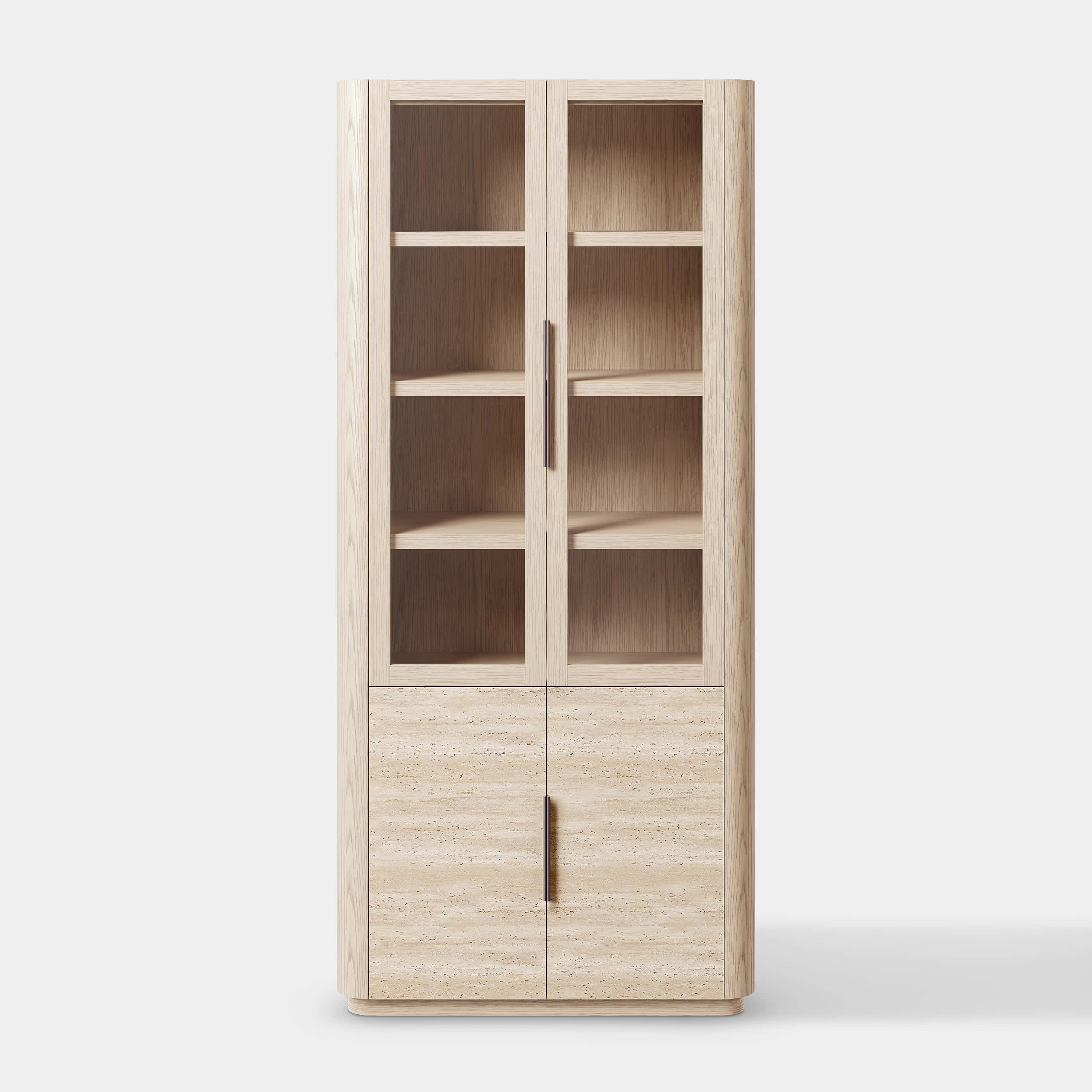 Tivoli Bookcase with Cabinet 89"H