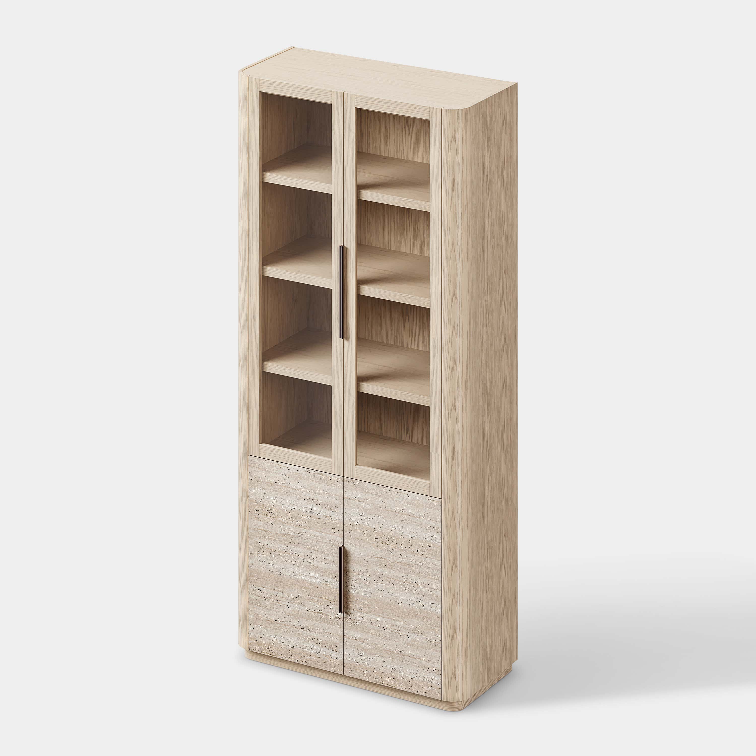 Tivoli Bookcase with Cabinet 89"H