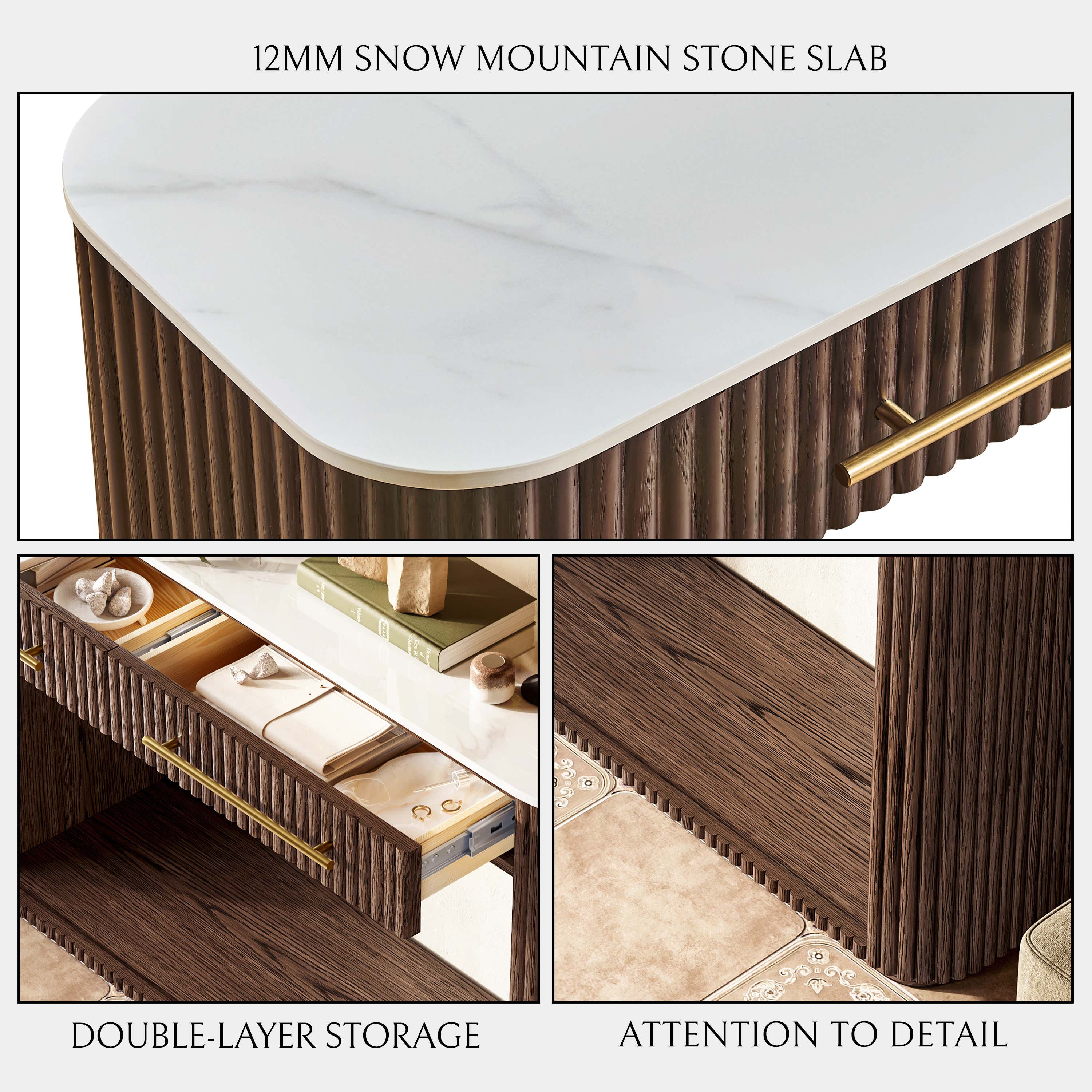 Riley Sintered Stone Console Table 47"W