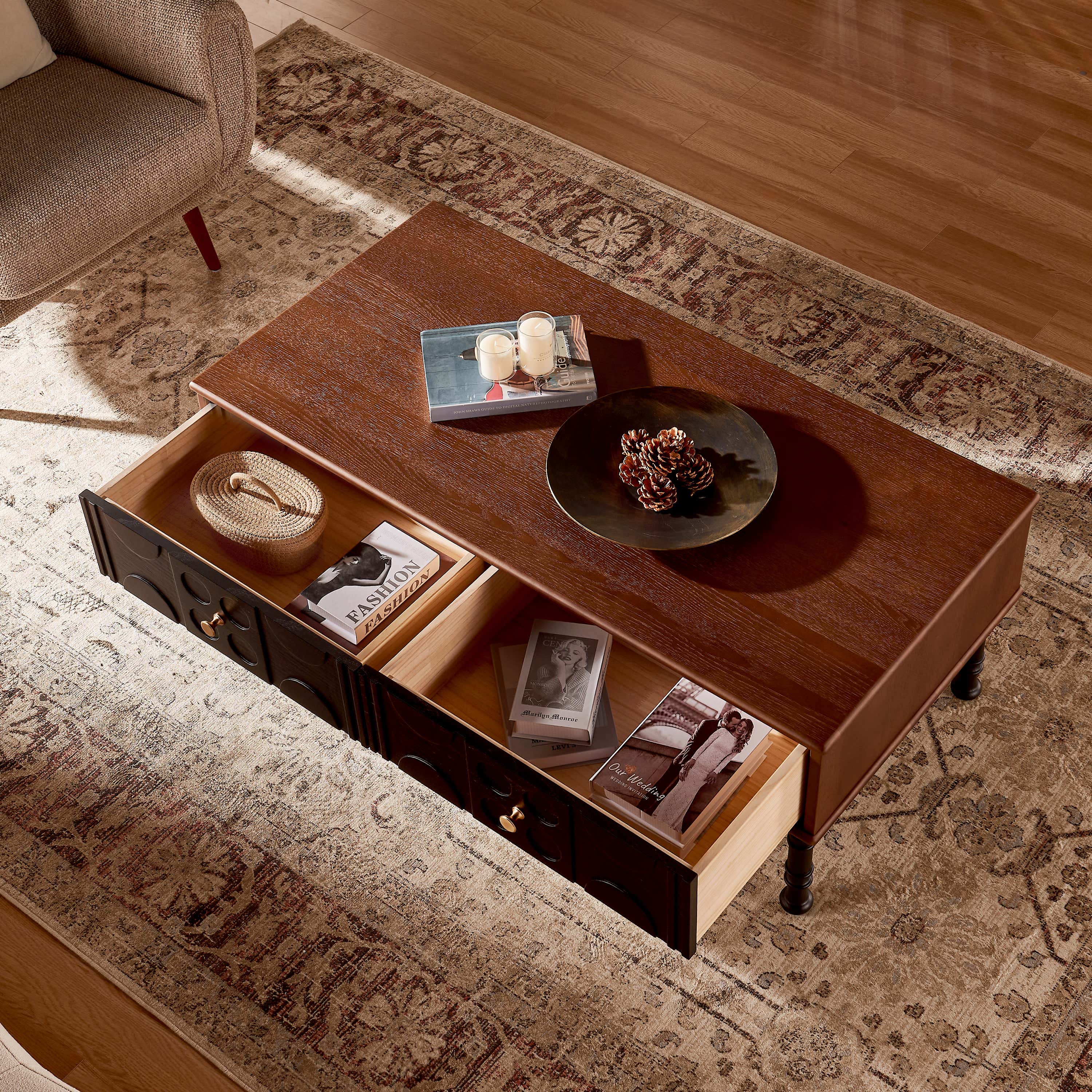 Marais 2-Drawer Storage Coffee Table 47"