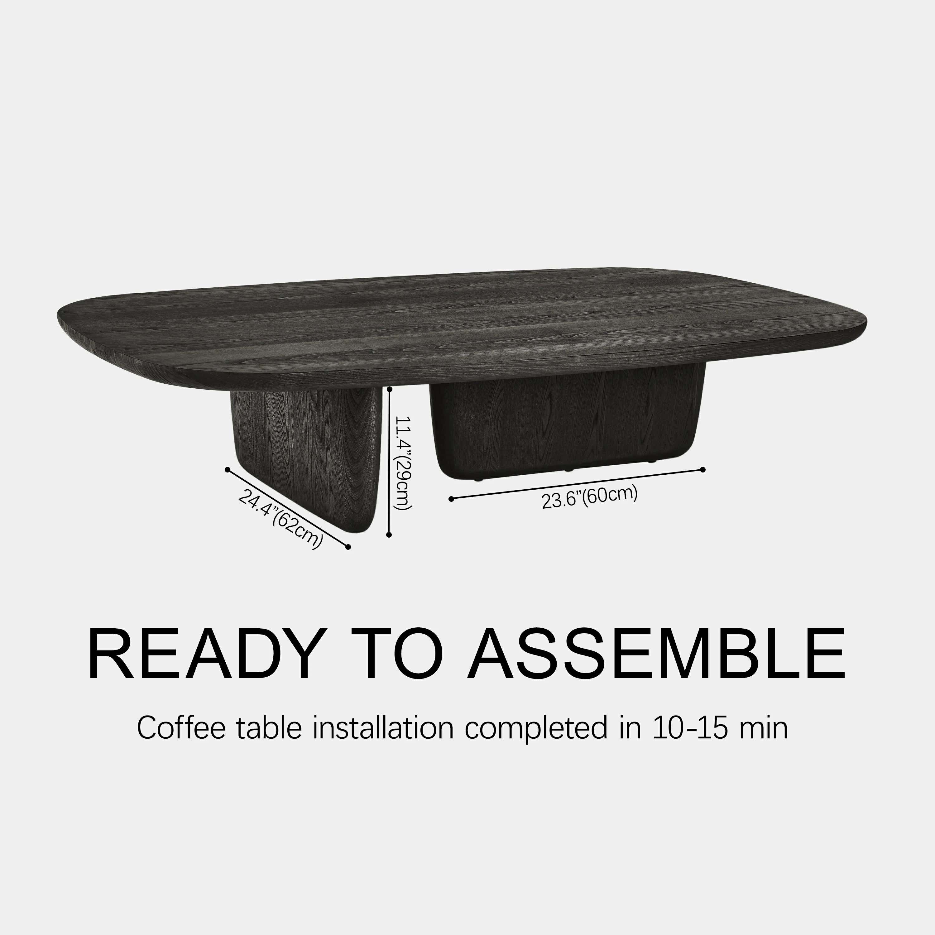 Orbit Elm Rectangular Coffee Table 57"