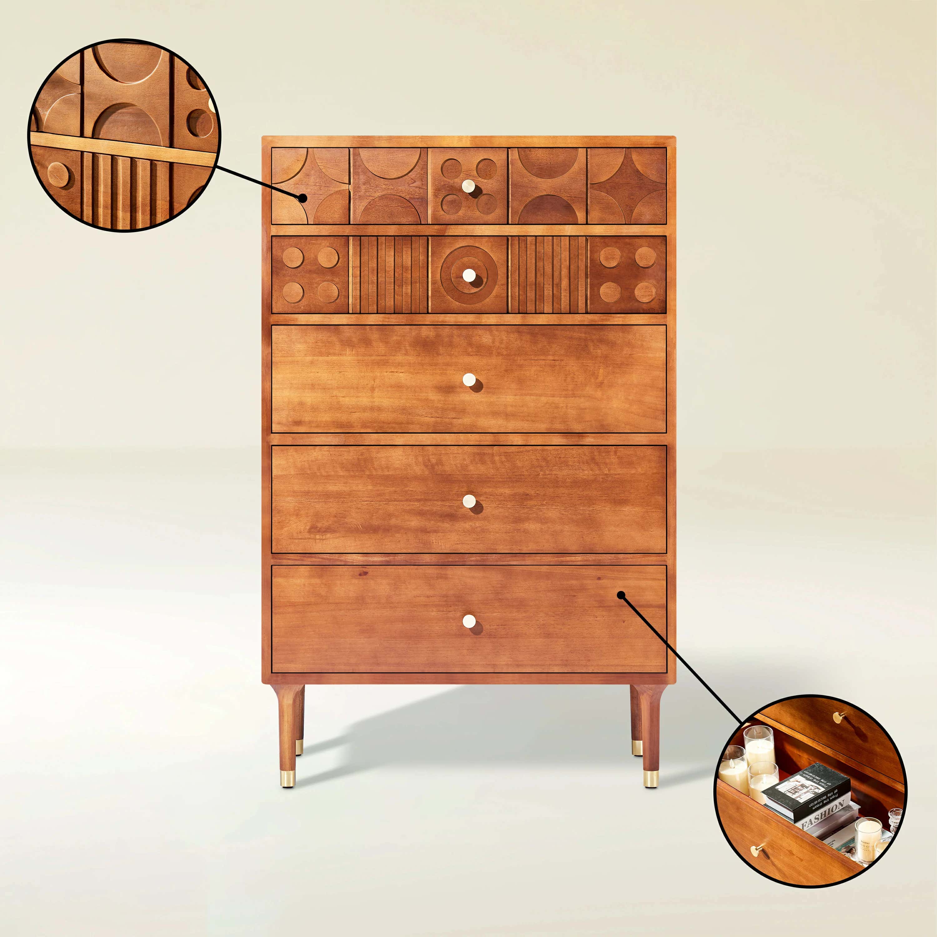 Rive Gauche Poplar Solidwood Drawer 31"W