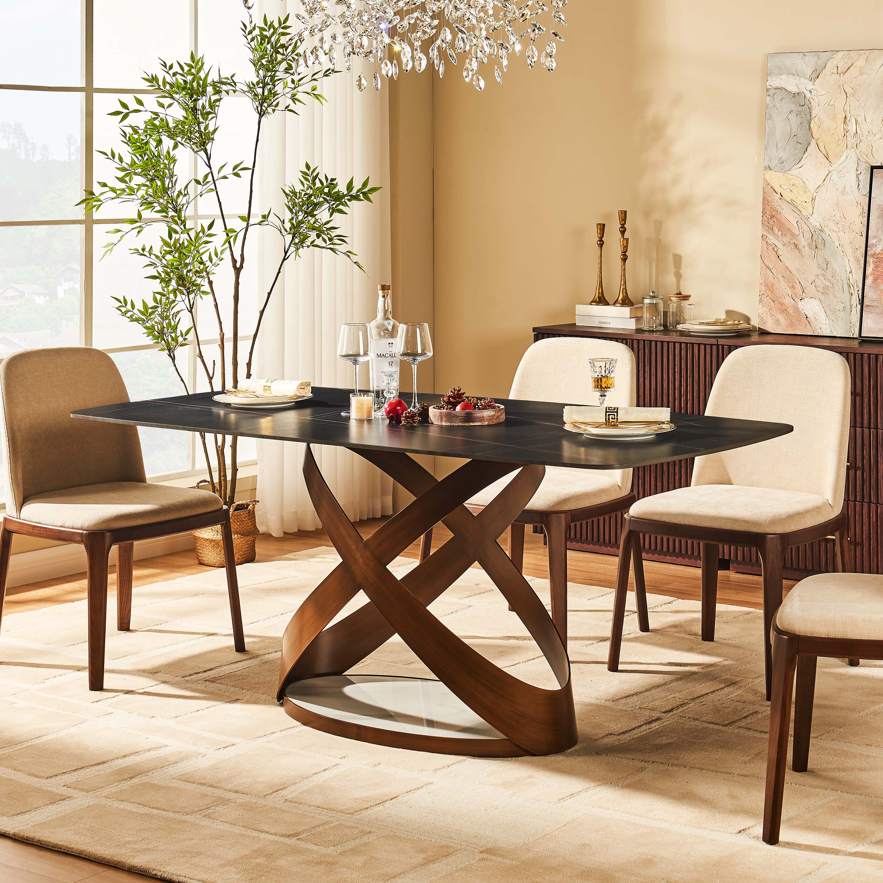 Koda Sintered Stone Rectangular Dining Table 71"