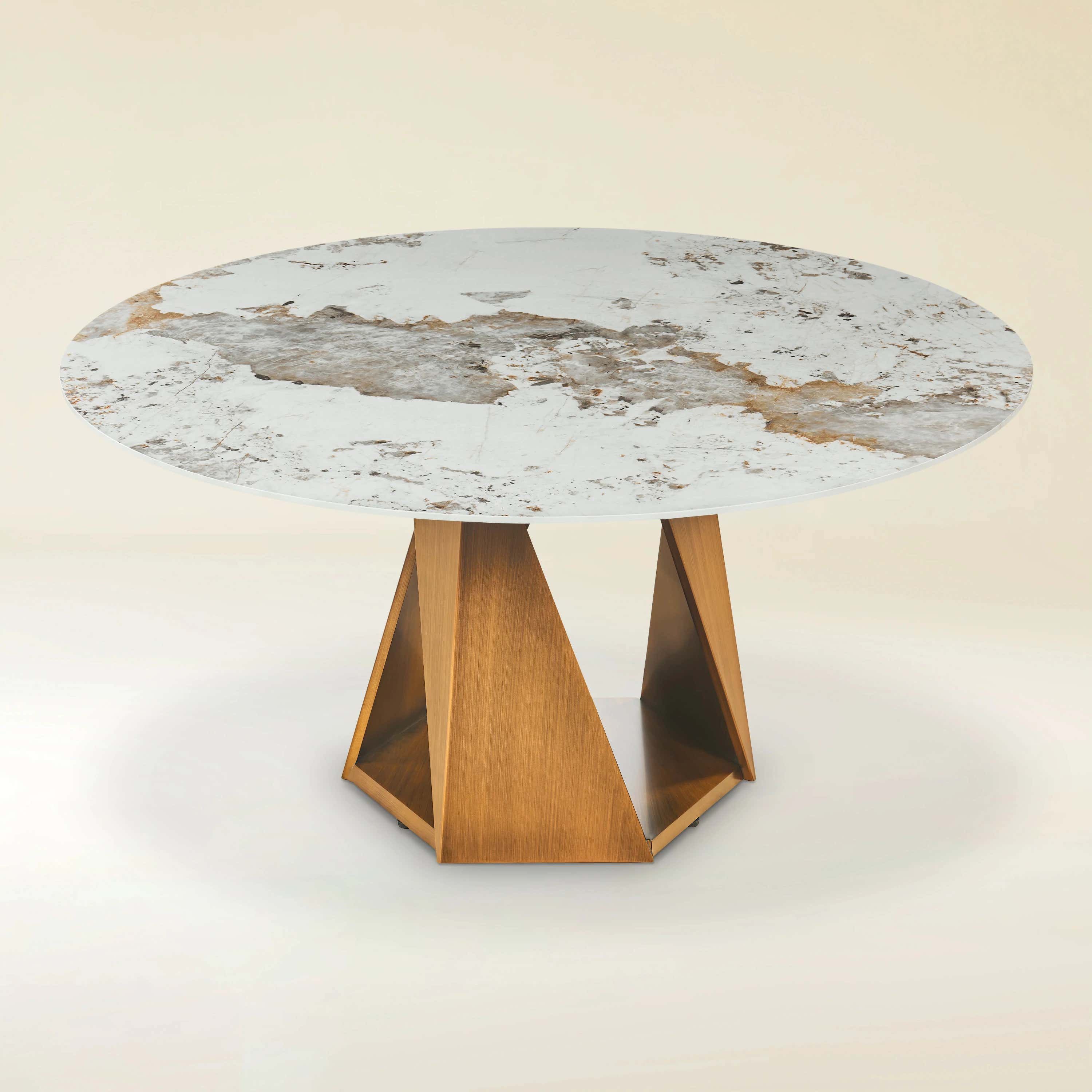 Aurelia Sintered Stone Round Dining Table 59"