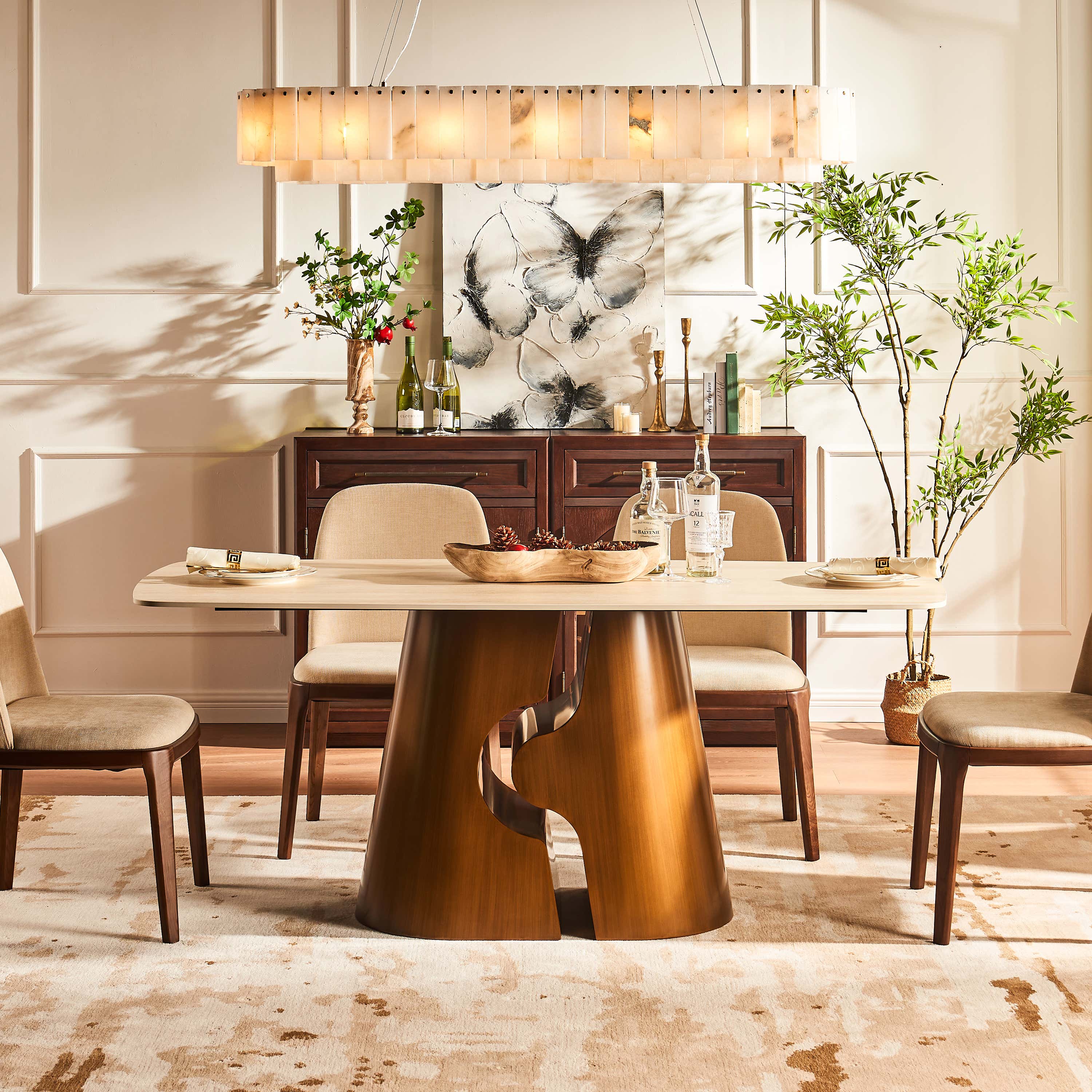 Synergy Sintered Stone Rectangular Dining Table 71"