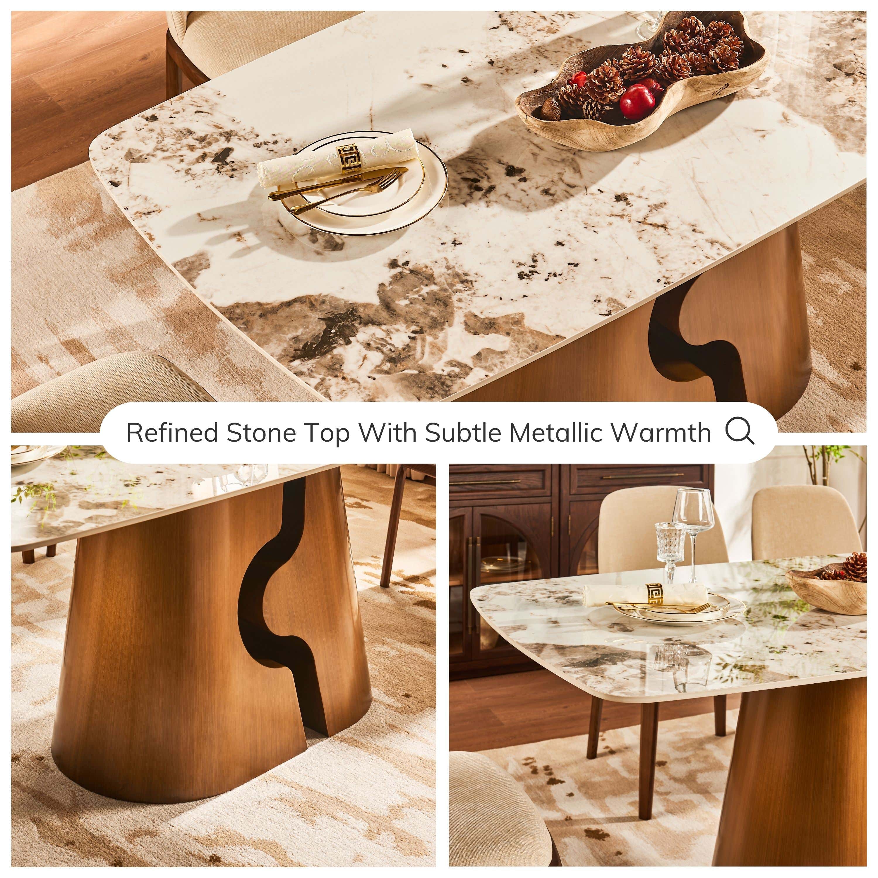 Synergy Sintered Stone Rectangular Dining Table 71"