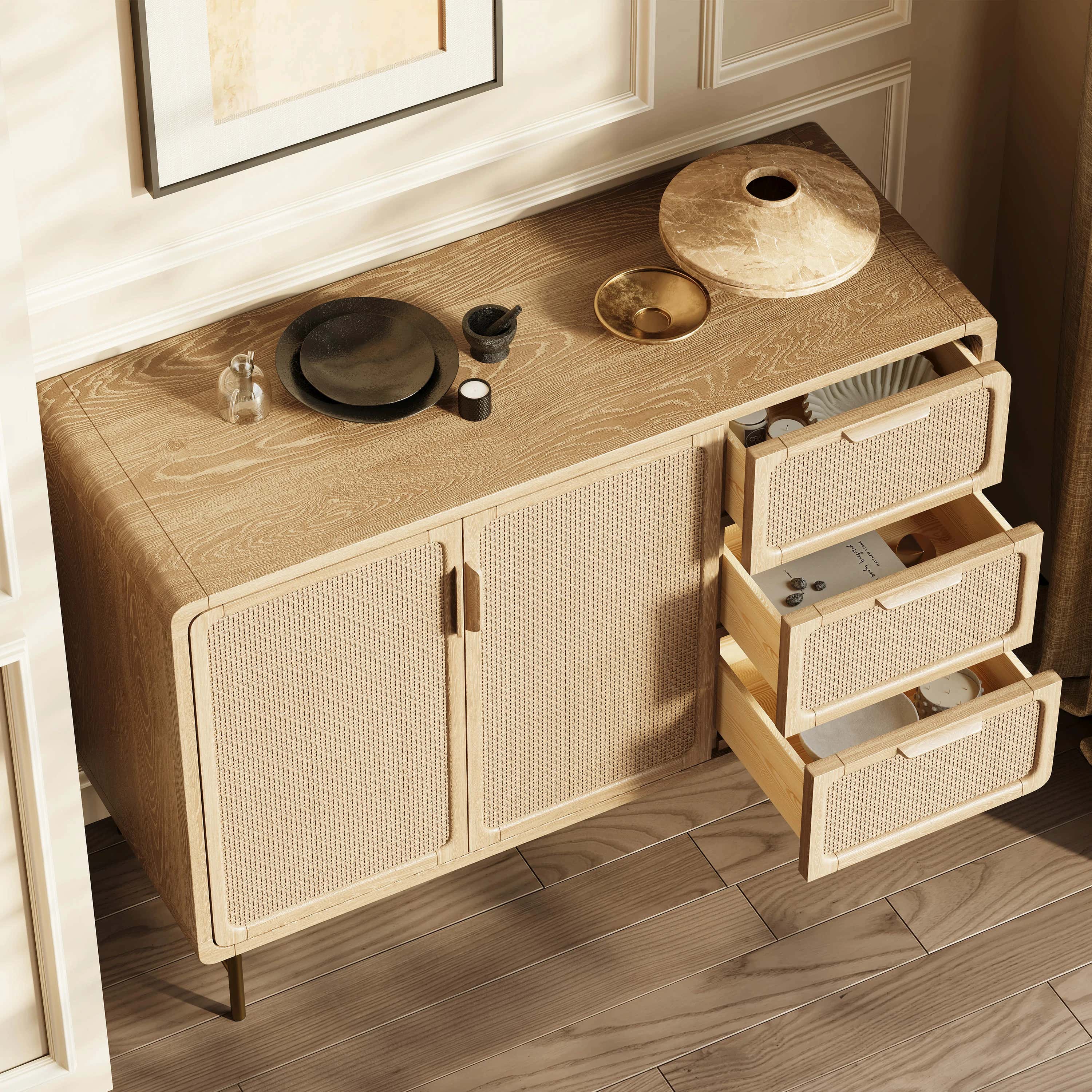 Ventura Rattan Sideboard 50"W