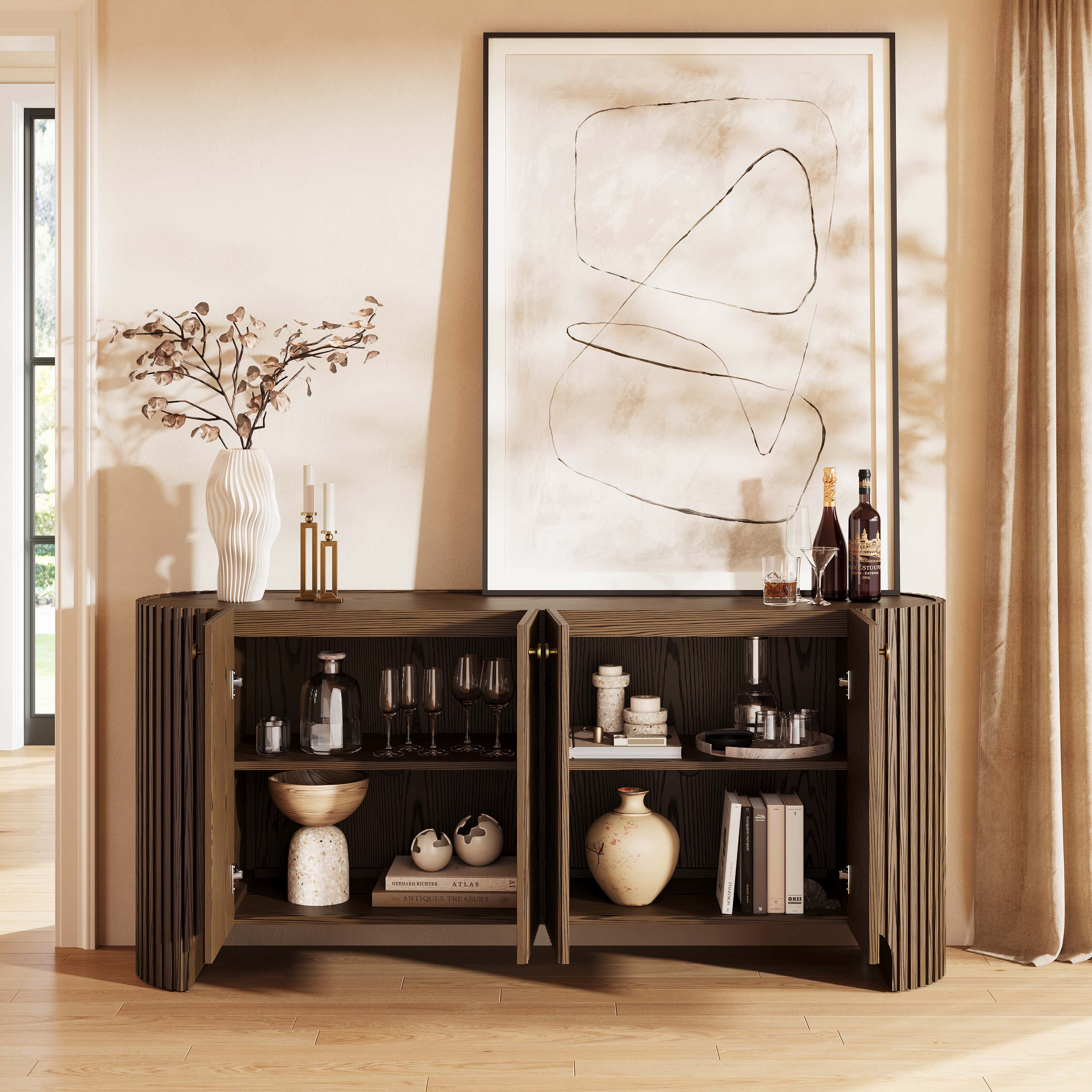 Marais Oak Sideboard 72" W