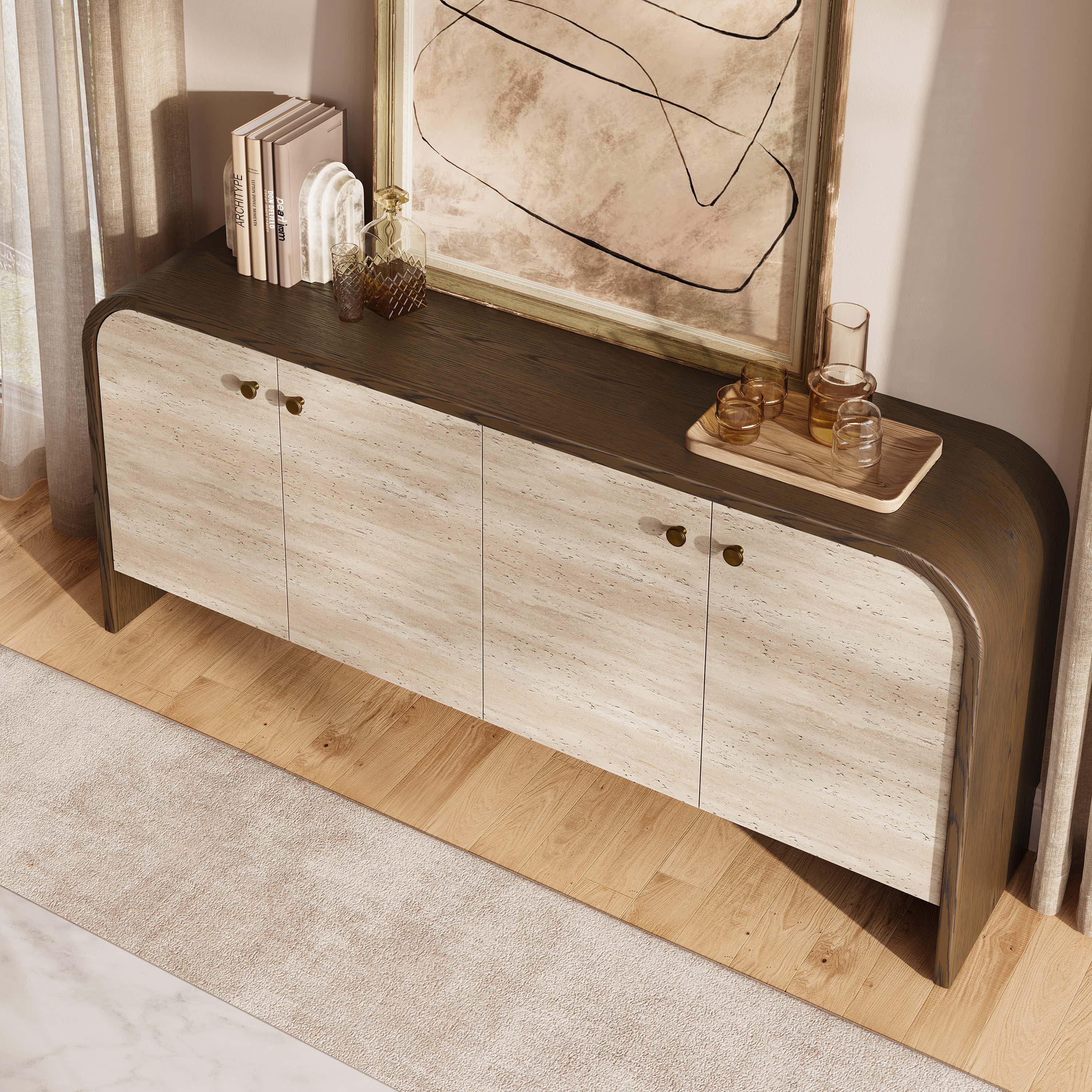 Tivoli Truffle Oak Sideboard 71"W