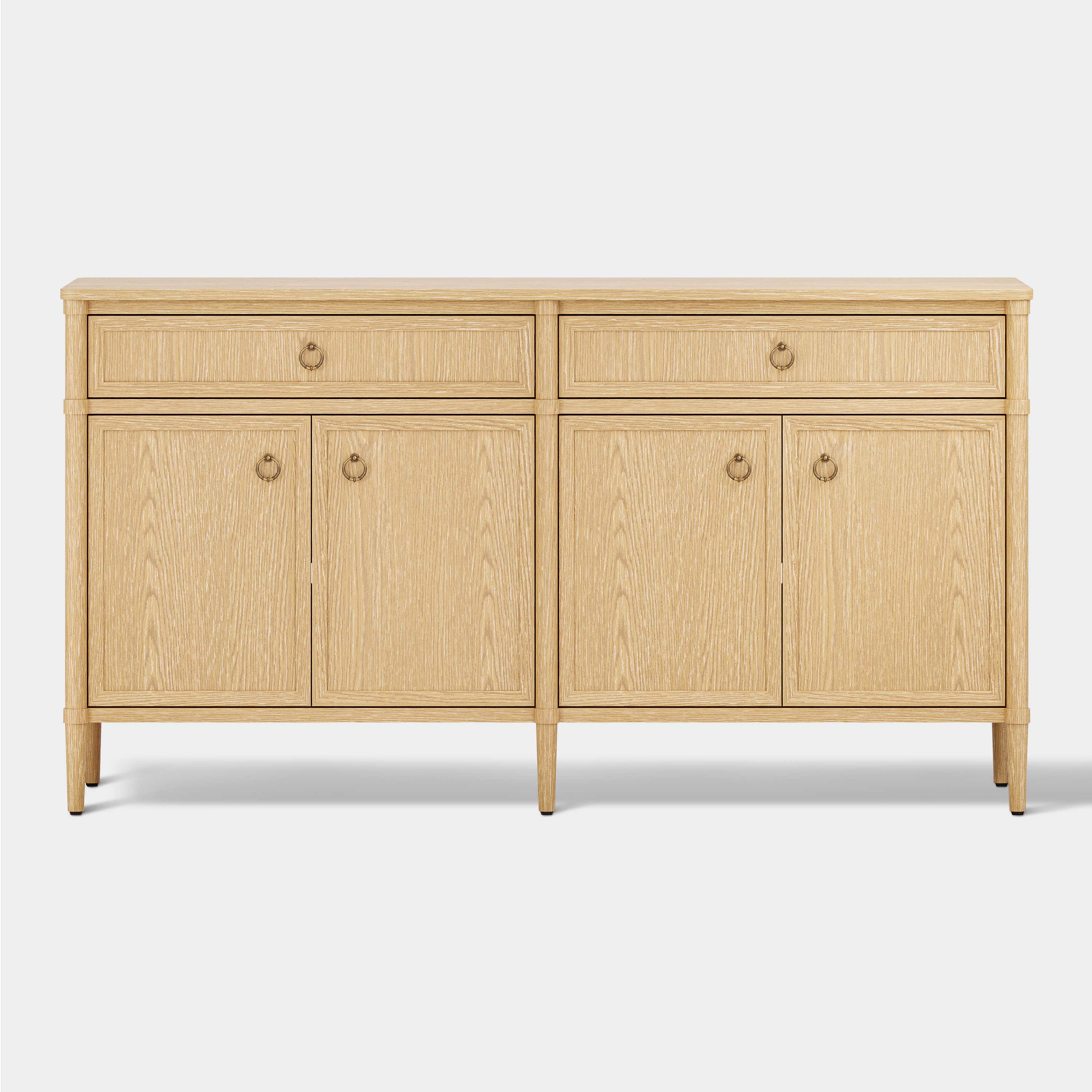 Alden Oak Finish 4-Door 2-Drawer Sideboard