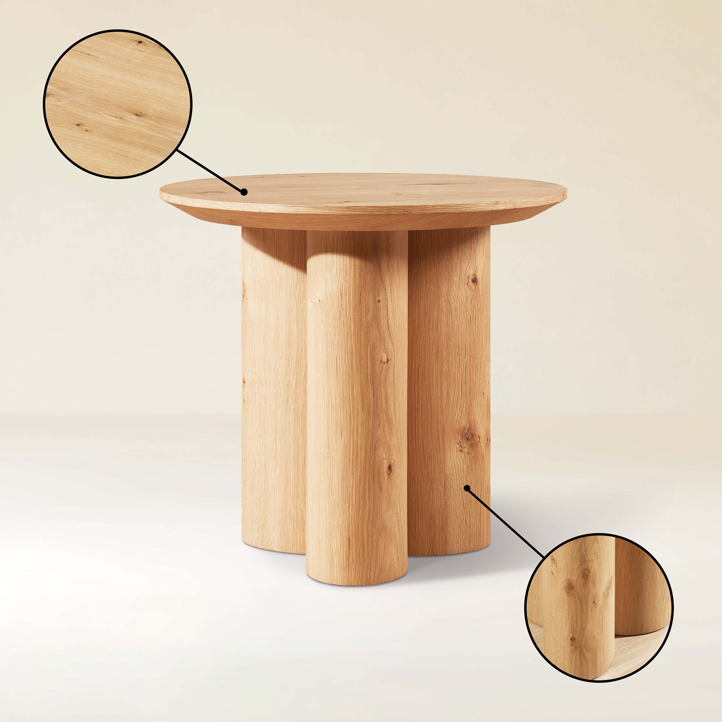 Trefoil Round Side Table 24"