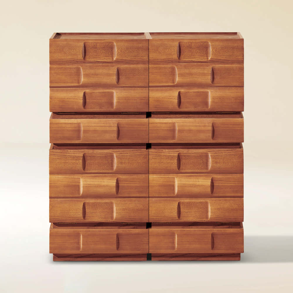 Terra Cube Emboss Cabinet (Set of 2)