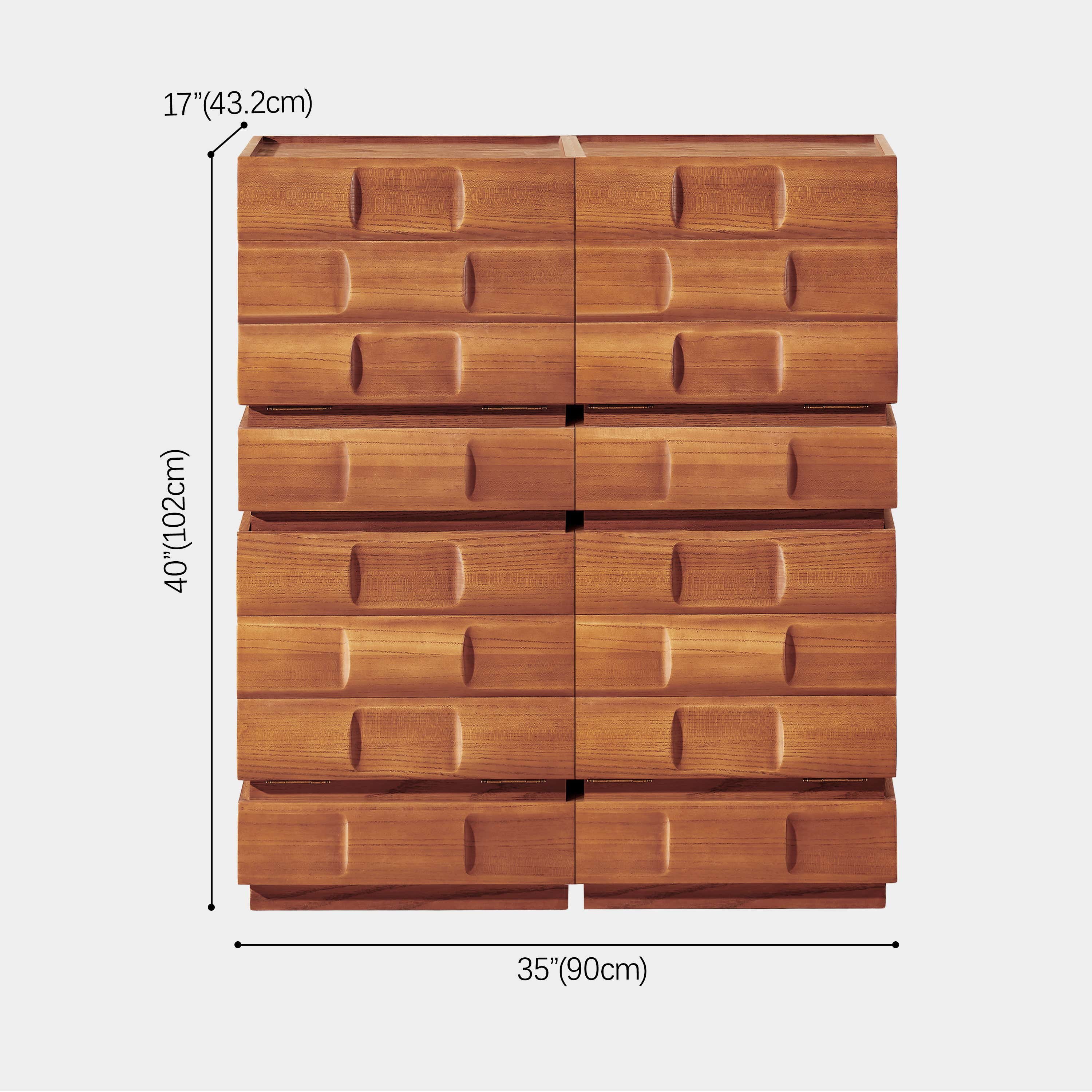 Terra Cube Emboss Cabinet (Set of 2)