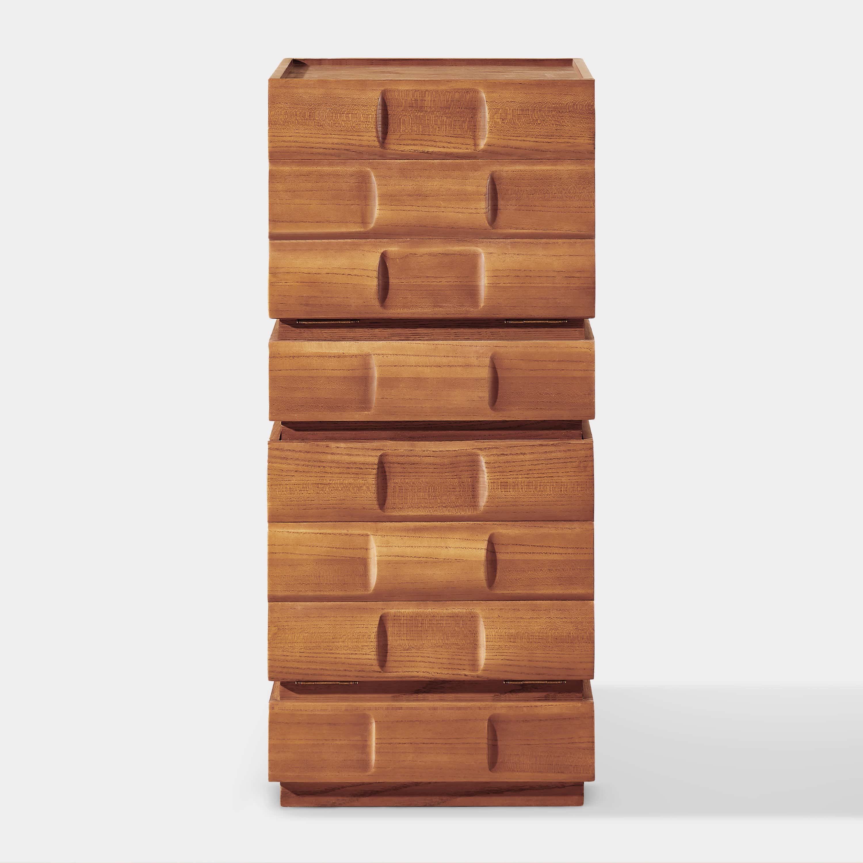 Terra Cube Emboss Cabinet(set of 2)