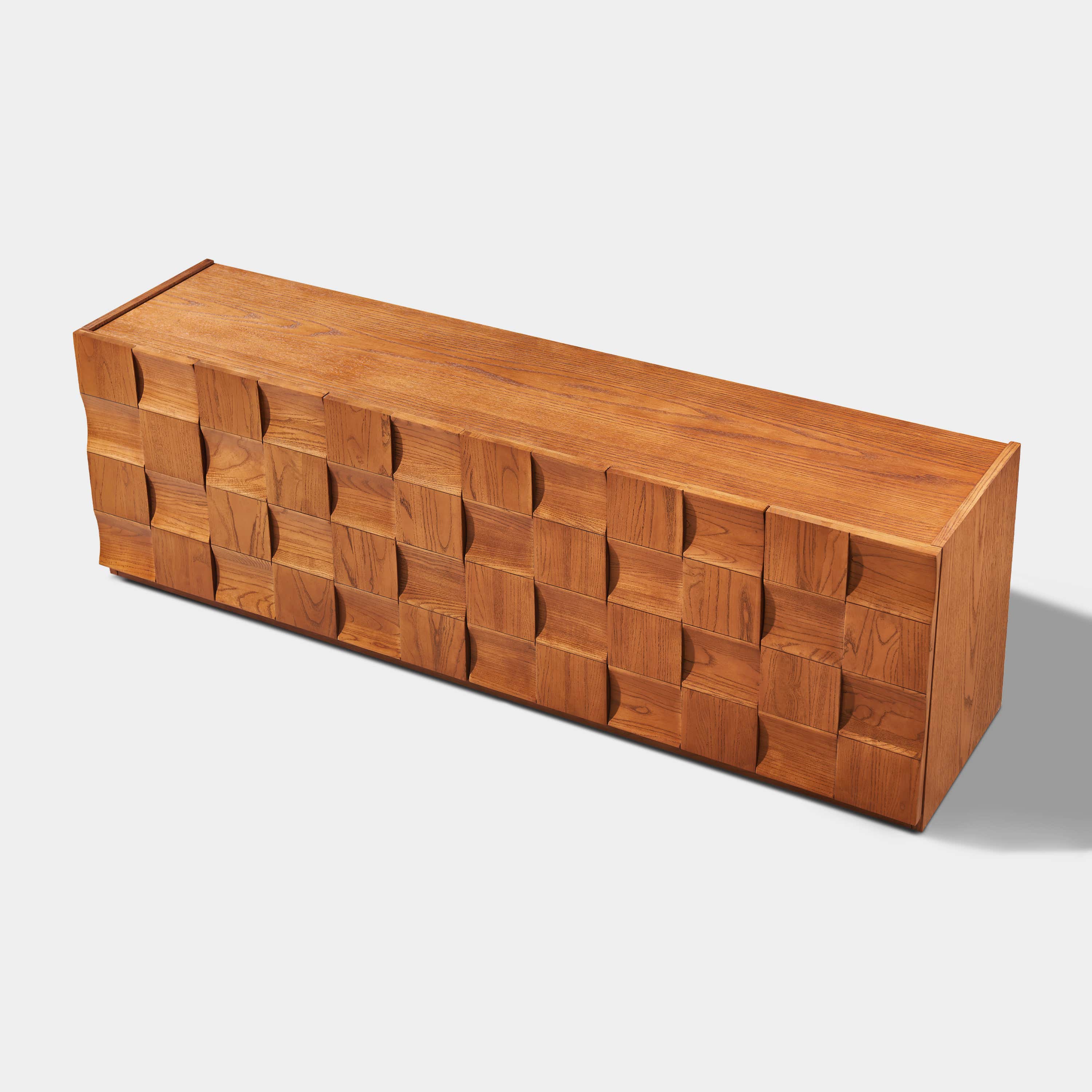 Terra Cube Emboss Media Console 71”