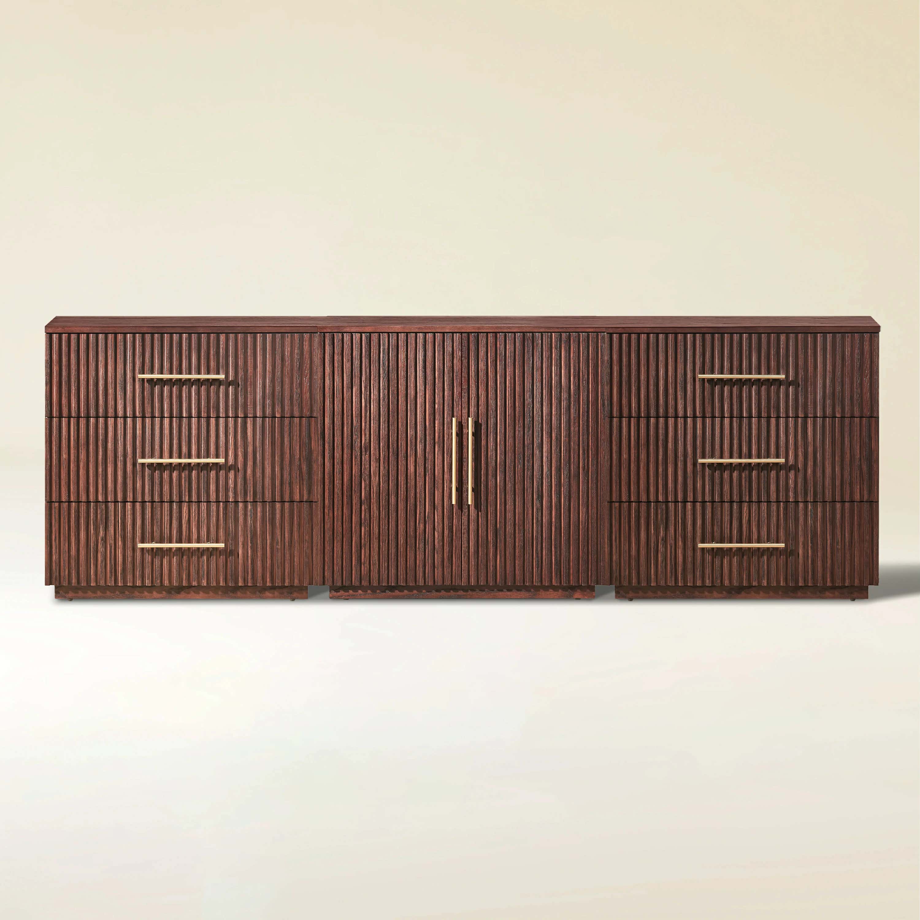 Holt Oak Modular Media Console (Set of 3)