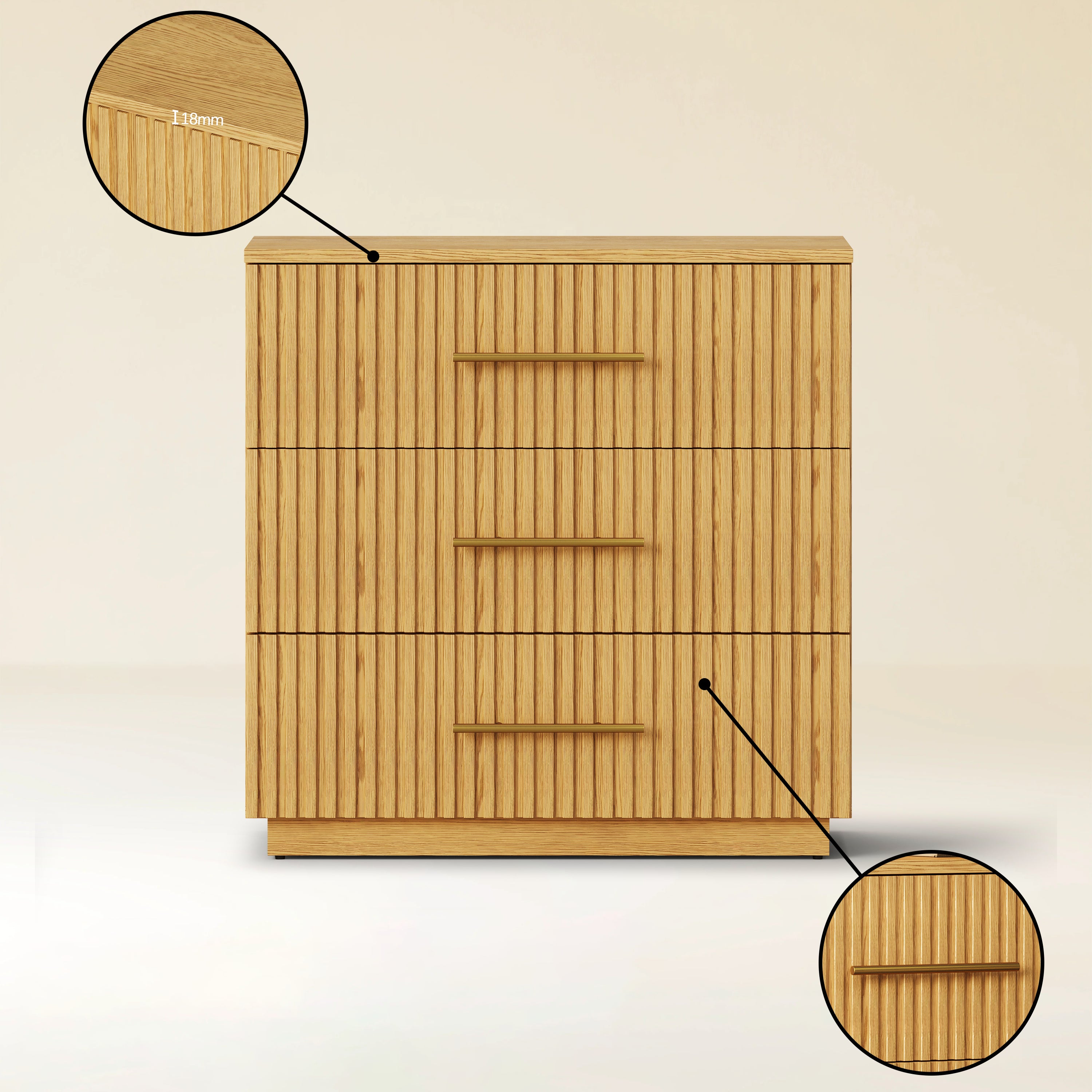 Holt 63“ Oak 6-Drawer Chest(Set of 2)