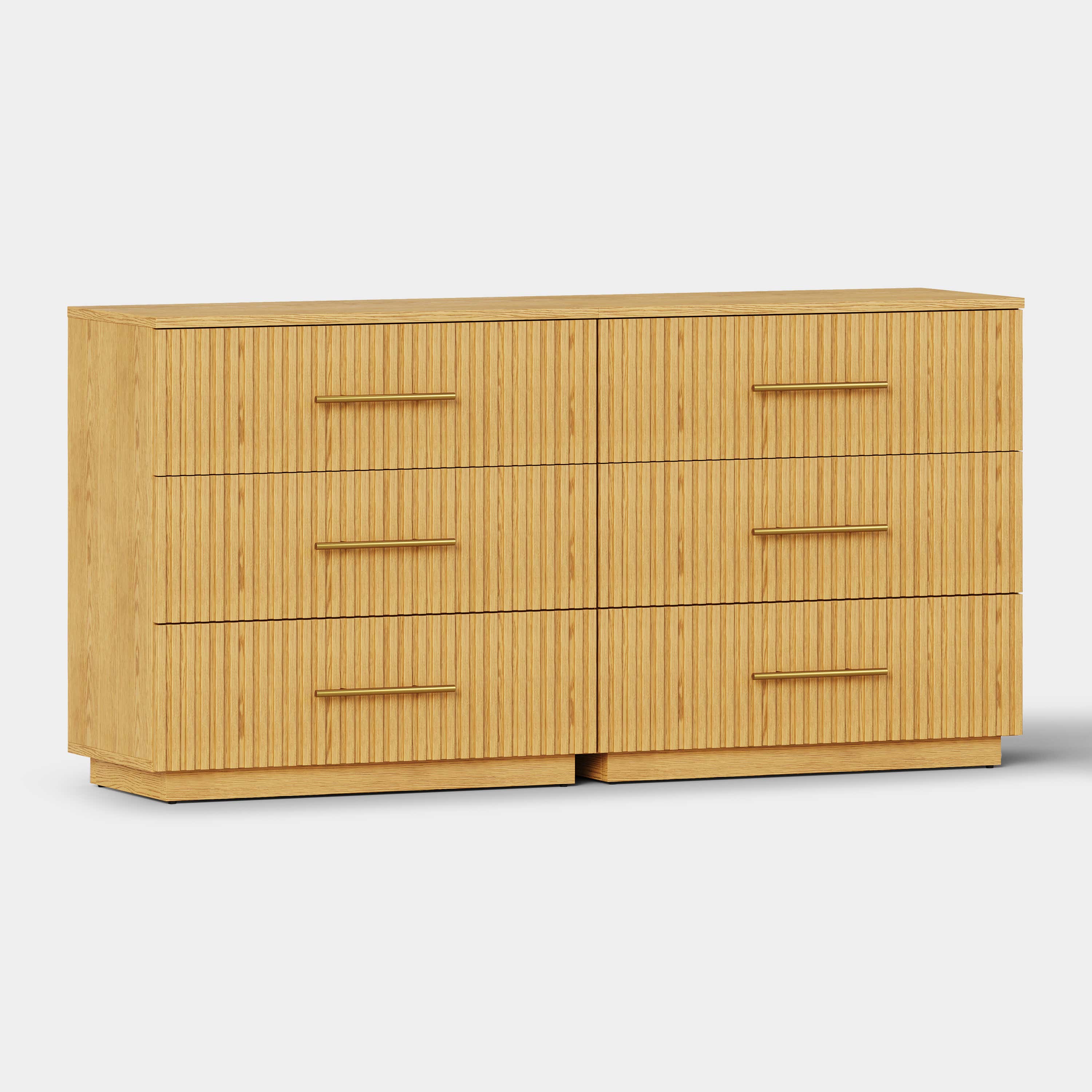 Holt 63“ Oak 6-Drawer Chest(Set of 2)