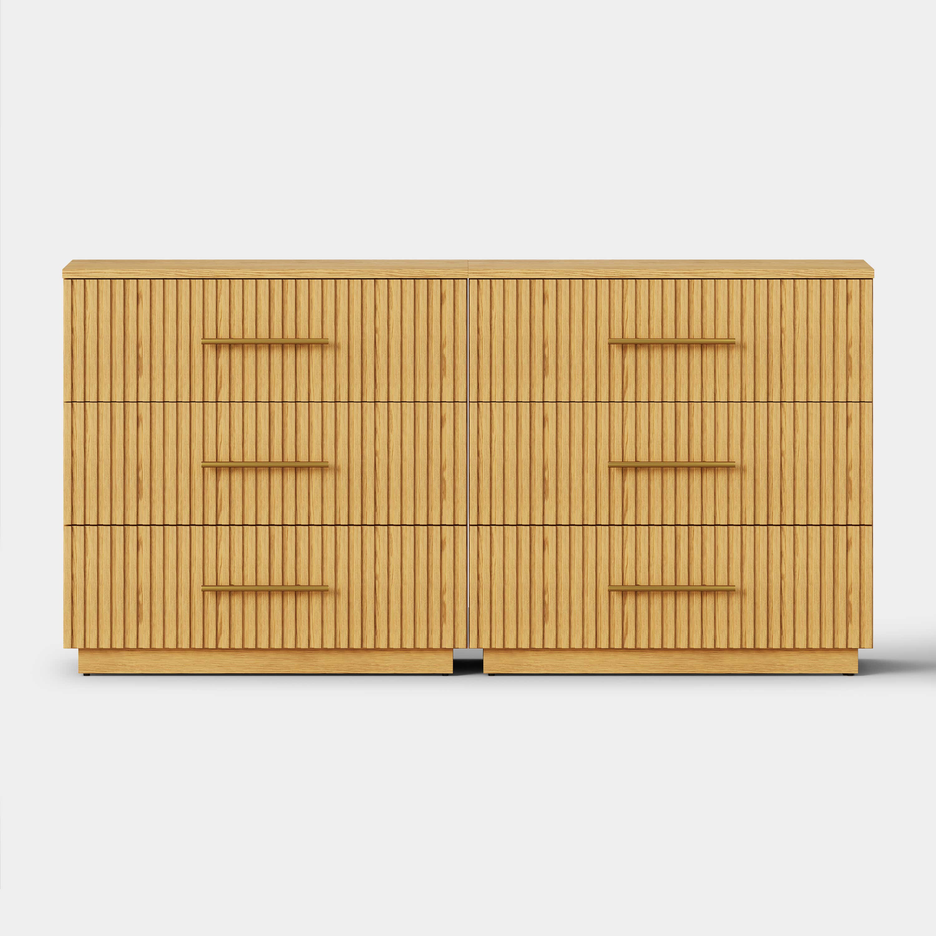 Holt 63“ Oak 6-Drawer Chest(Set of 2)