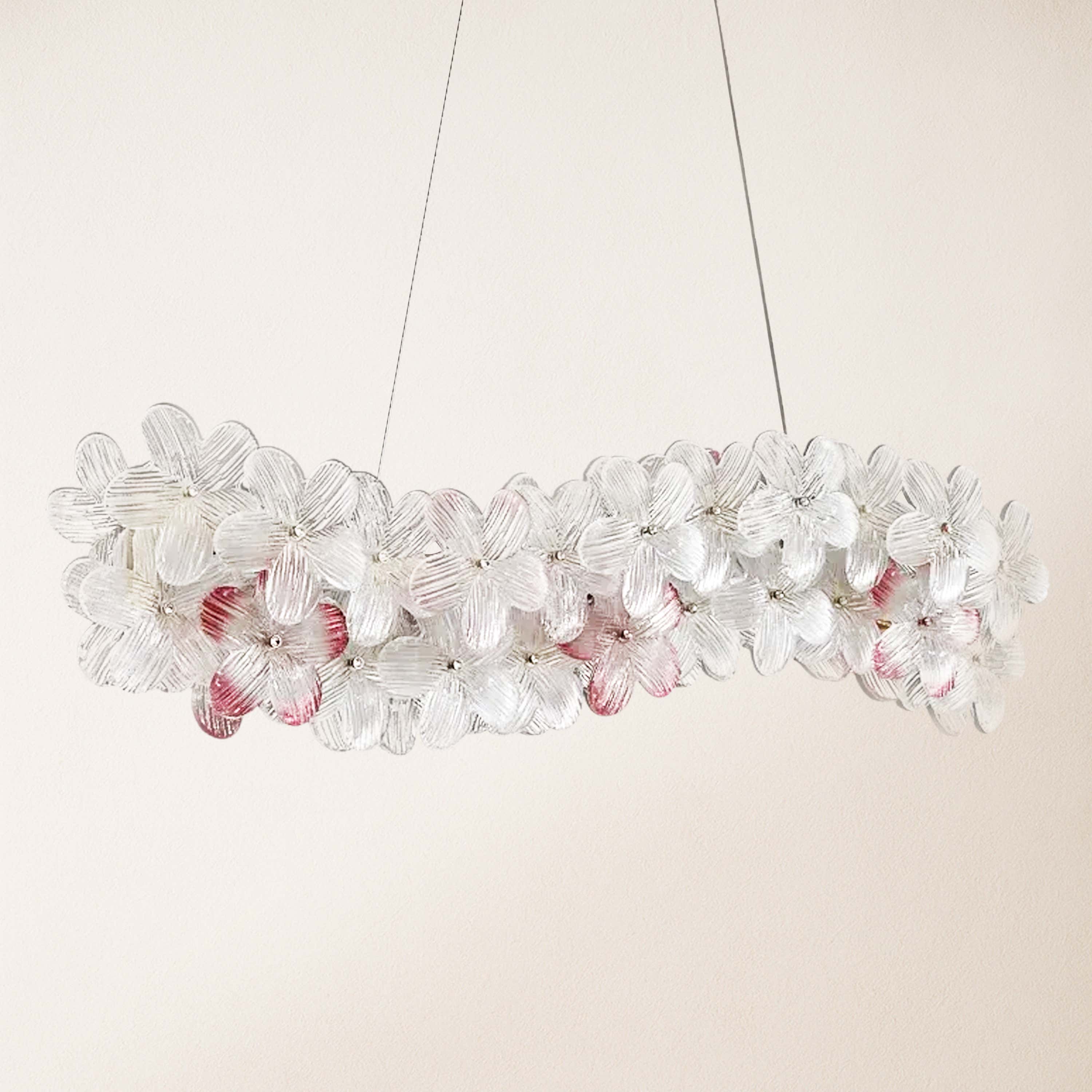 Petalora Glass Linear Chandelier 41"W