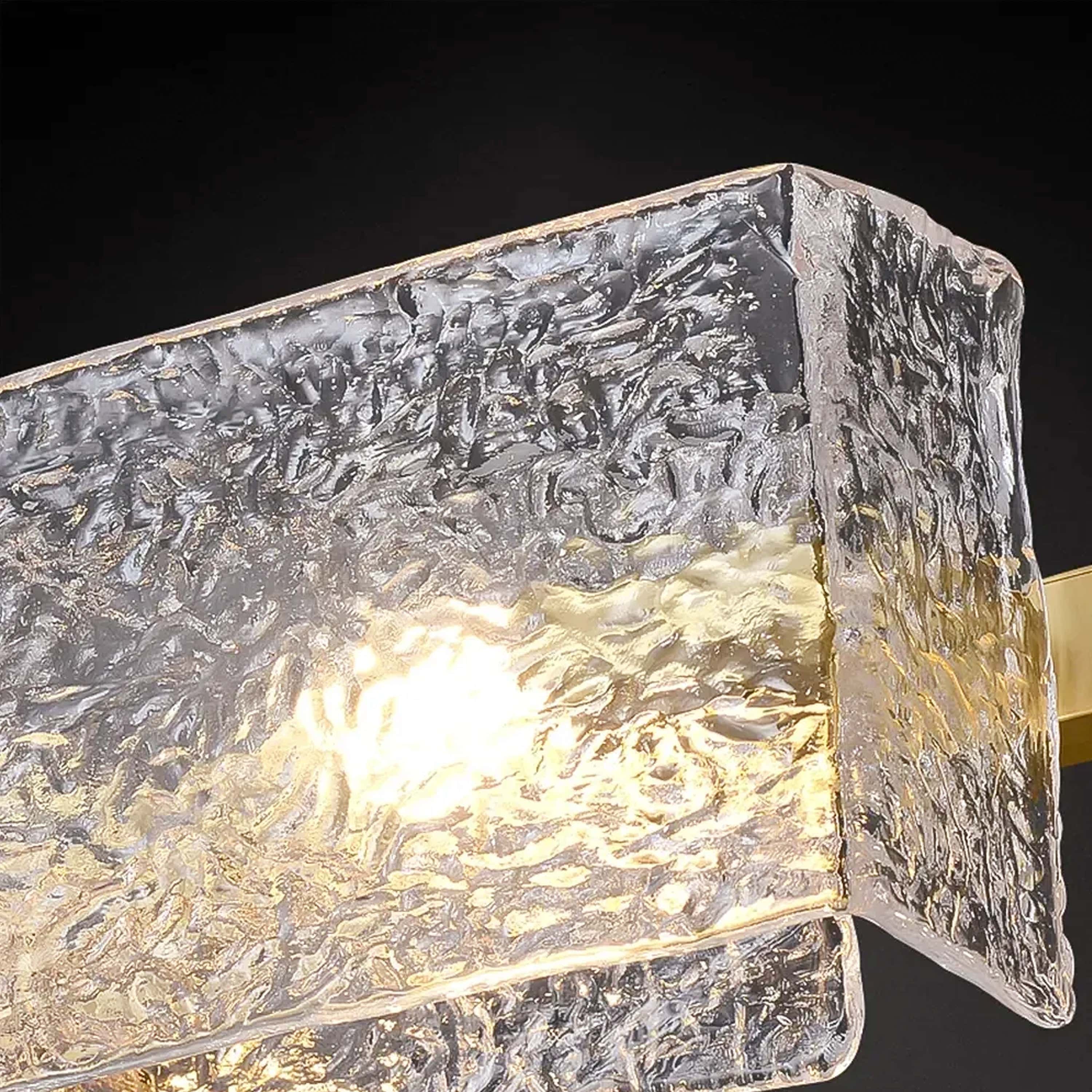 Vitreolith Glass Linear Chandelier 39"W