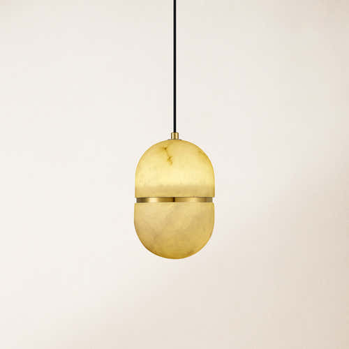 Moderne Anhängerkette Hecate Alabaster, 14 cm Durchmesser