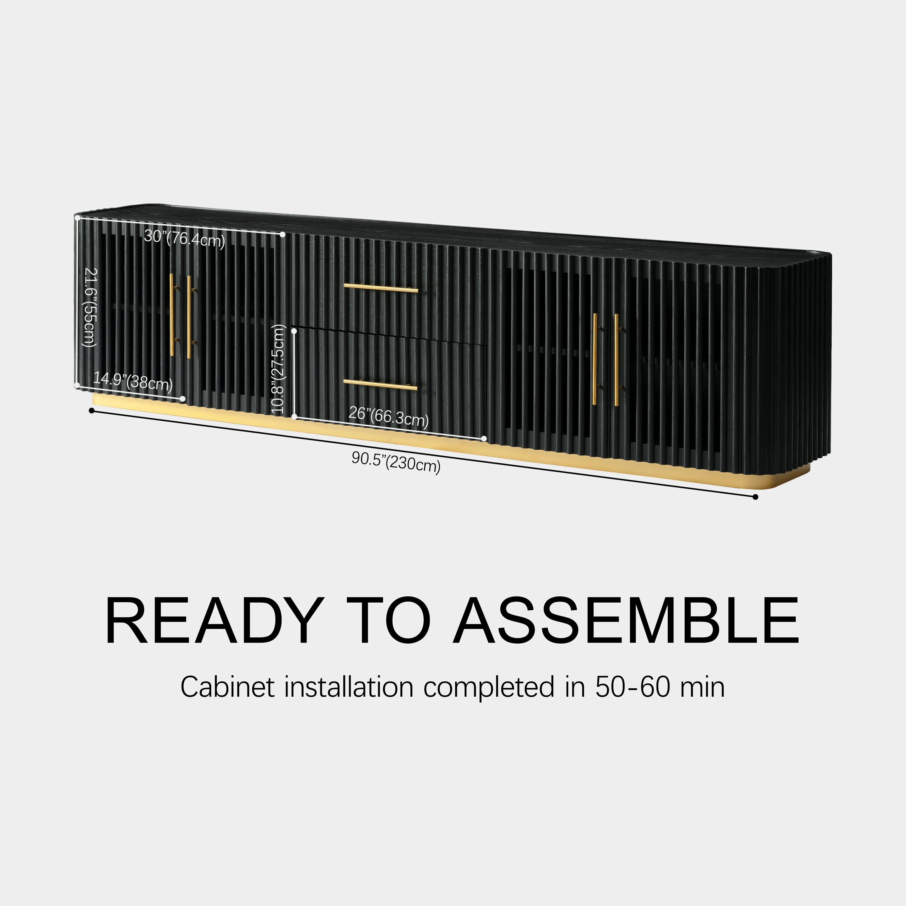 Holton Oak Medienkonsole, 94 Zoll breit