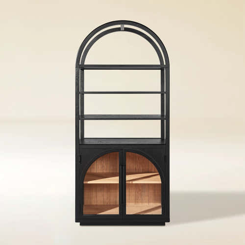 Alvar Arched Bookcase with Cabinet