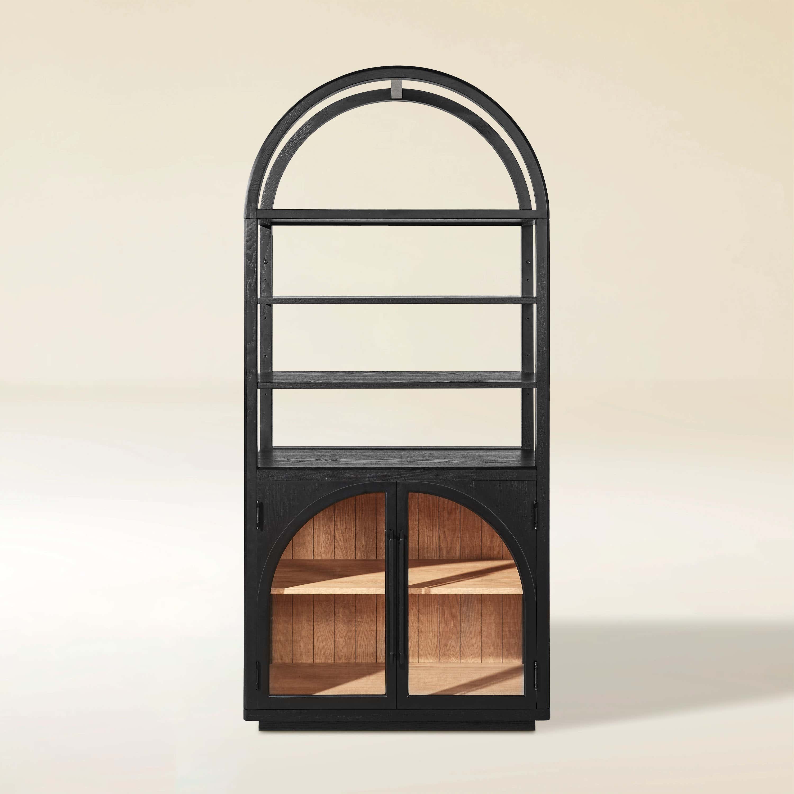 Alvar Arched Bookcase with Cabinet