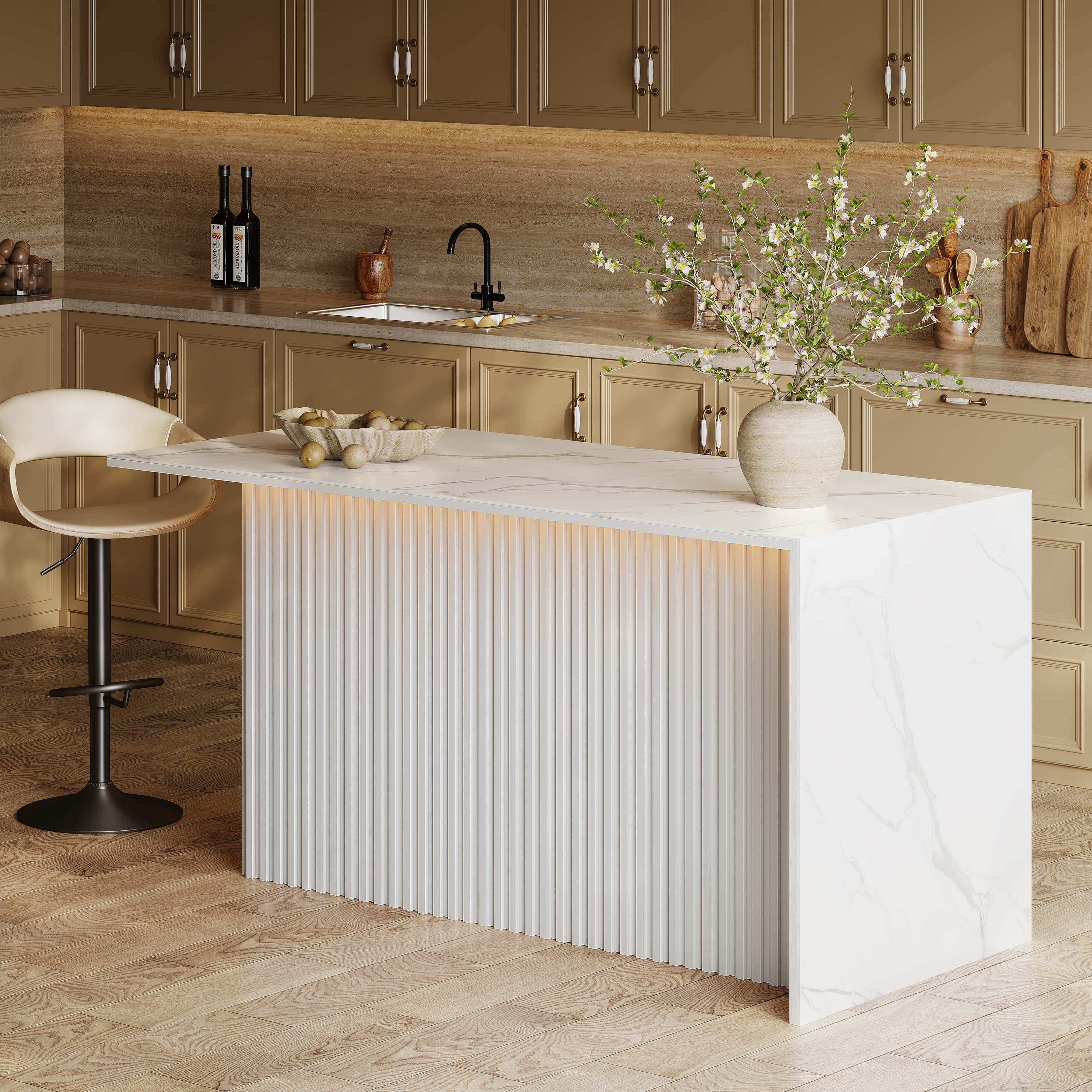 Nare Kitchen Island 71"W