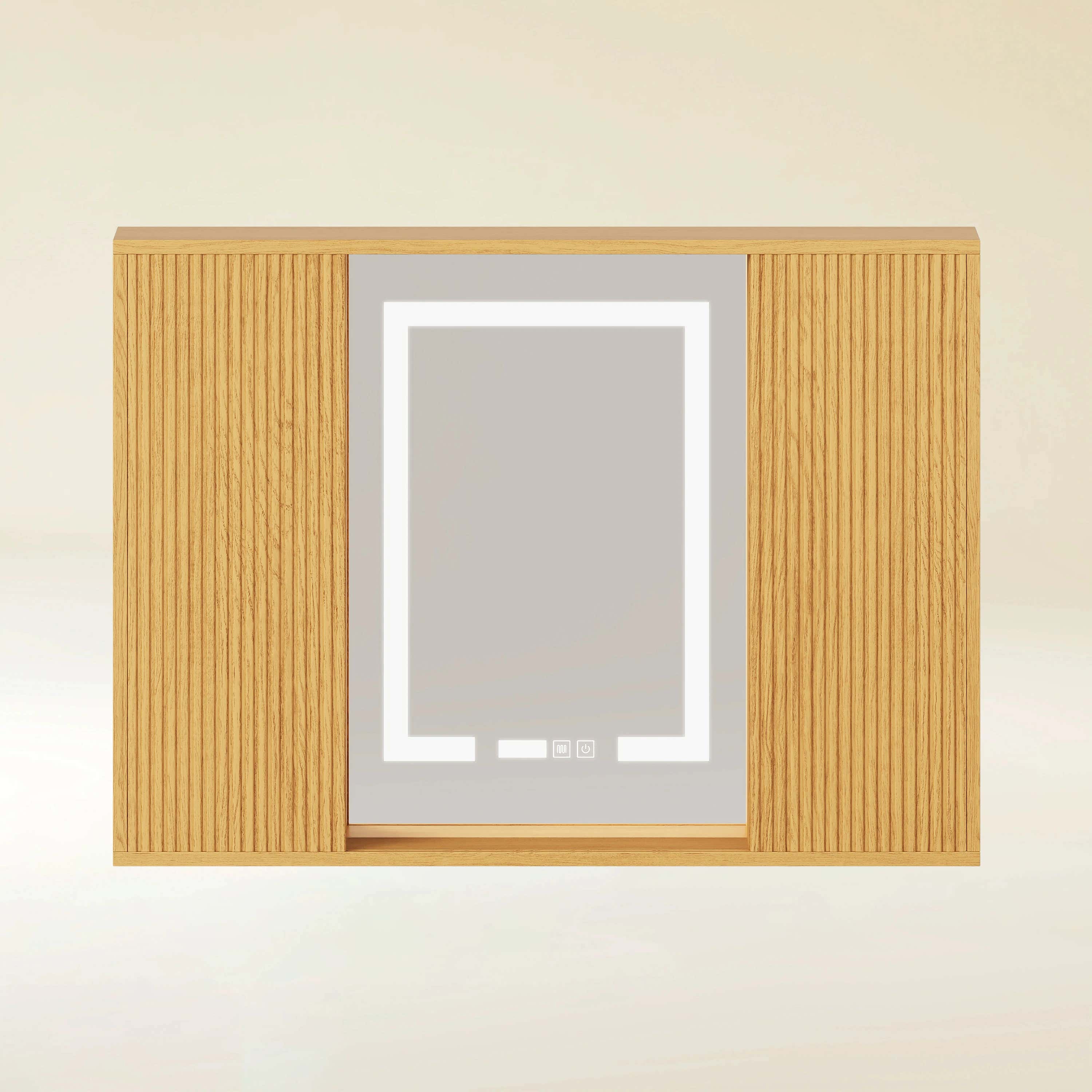 Isla Oak Bathroom Wall Mirror 36"