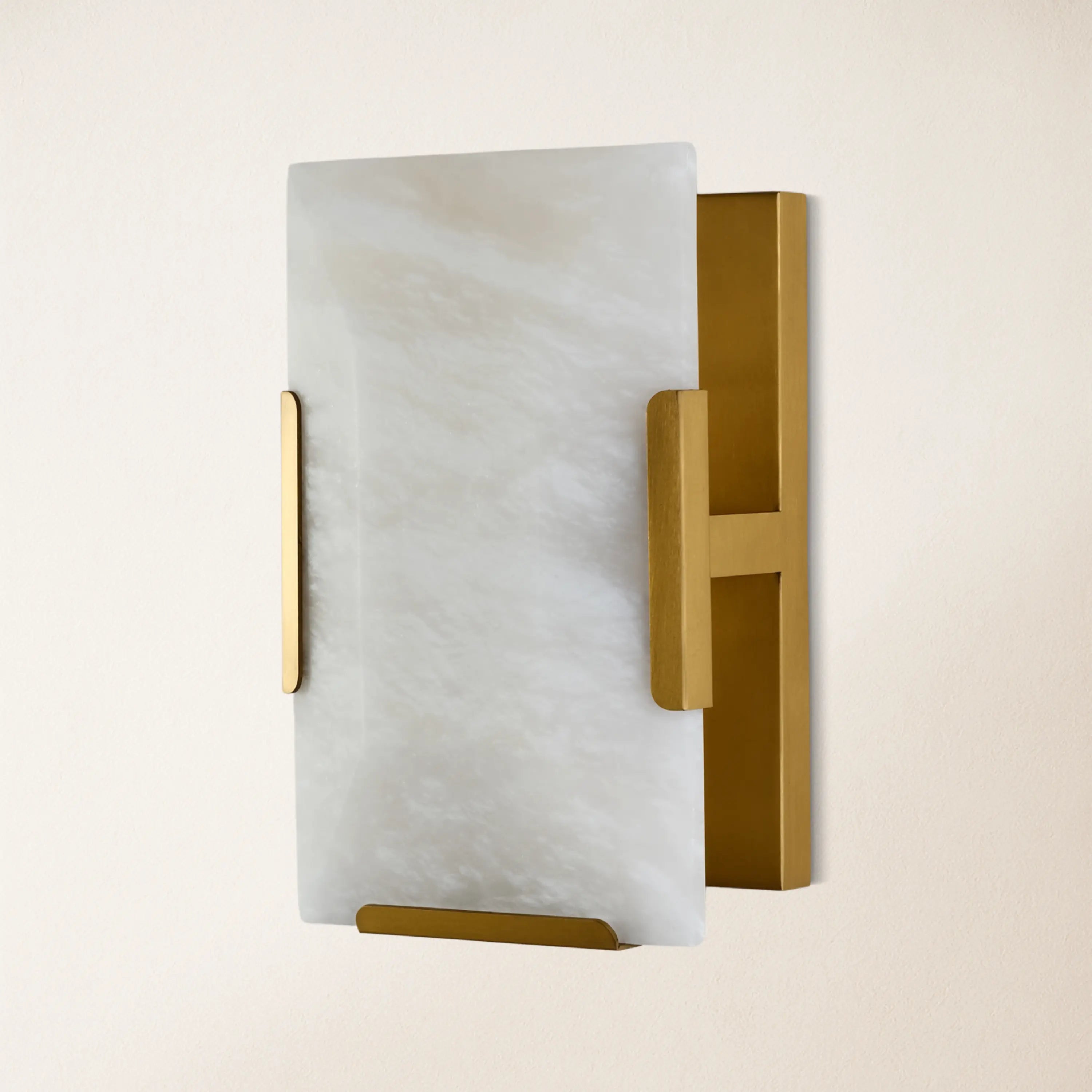 Maris Alabaster Wall Sconce 10"H#Finish_Gold