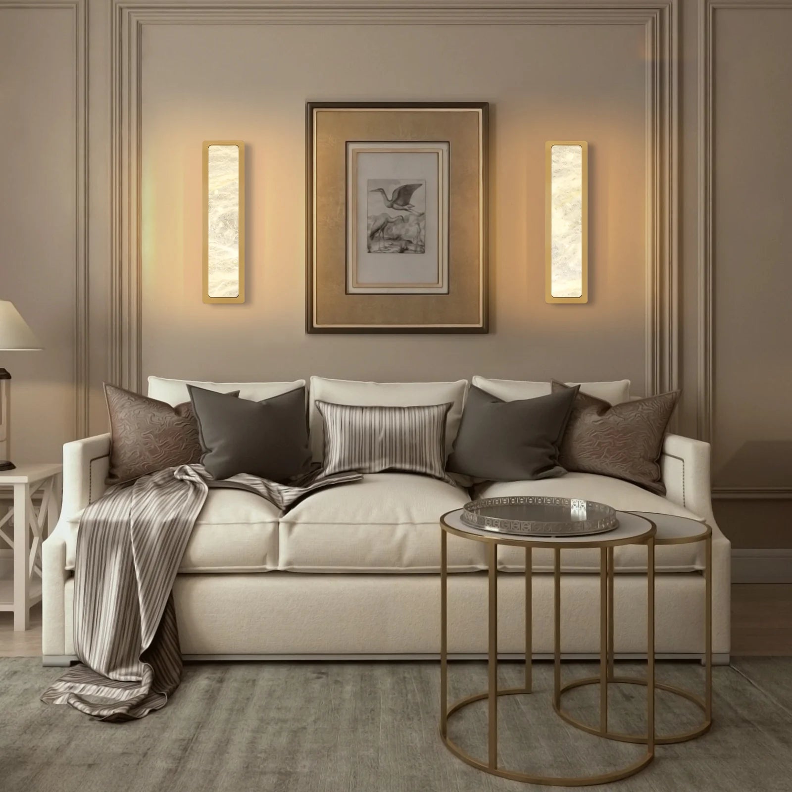 Mintreux Alabaster Wall Sconces 20"H#Finish_Gold