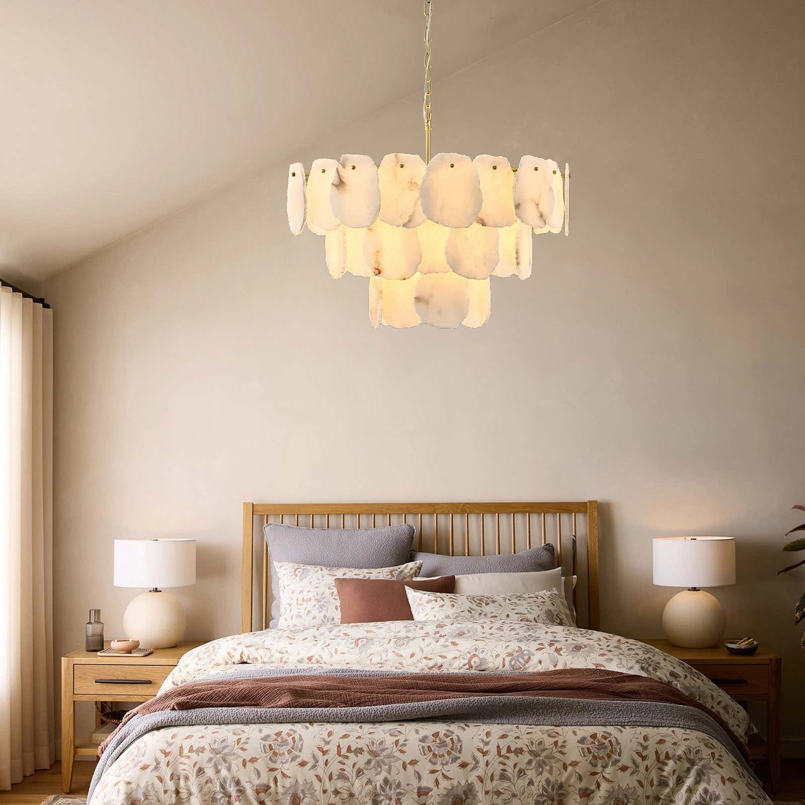 Moira Alabaster Multi-Tier Round Chandelier 32"D#Finish_Gold