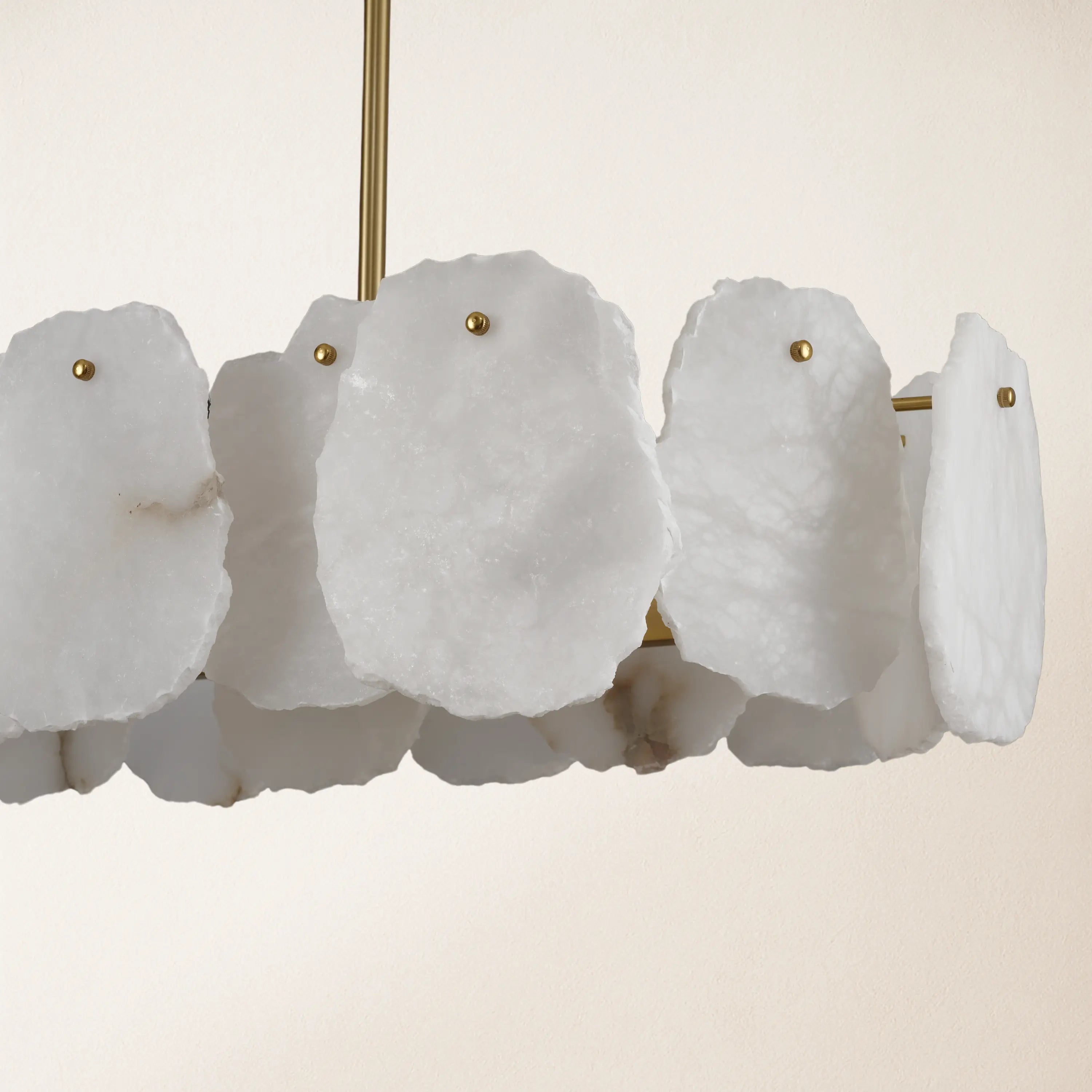 Moira Alabaster Oval Chandelier 43"W