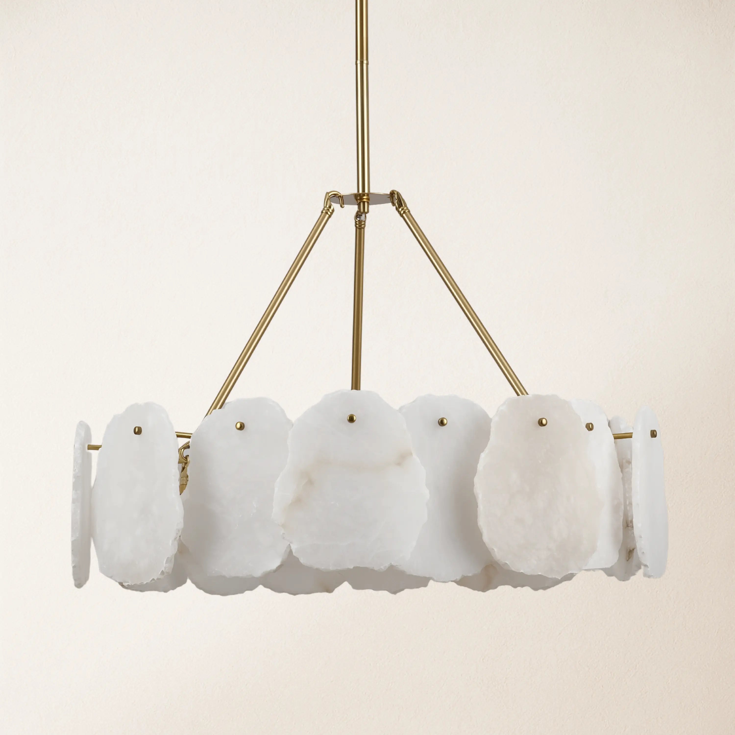 Moira Alabaster Round Chandelier 24"D