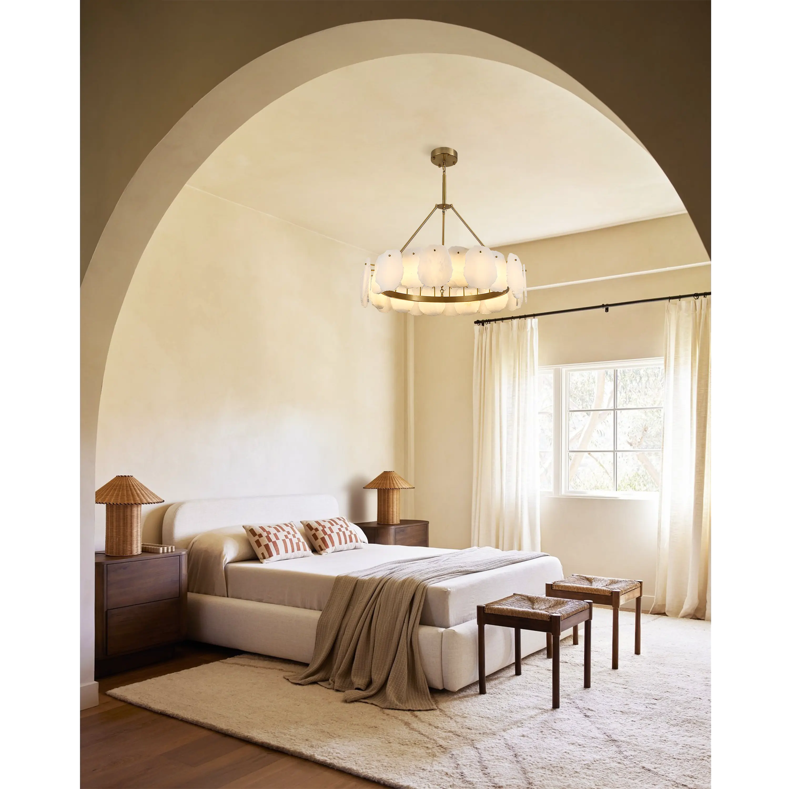 Moira Alabaster Round Chandelier 32"D