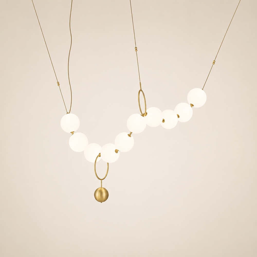 Celestine Necklace Glass Pendant