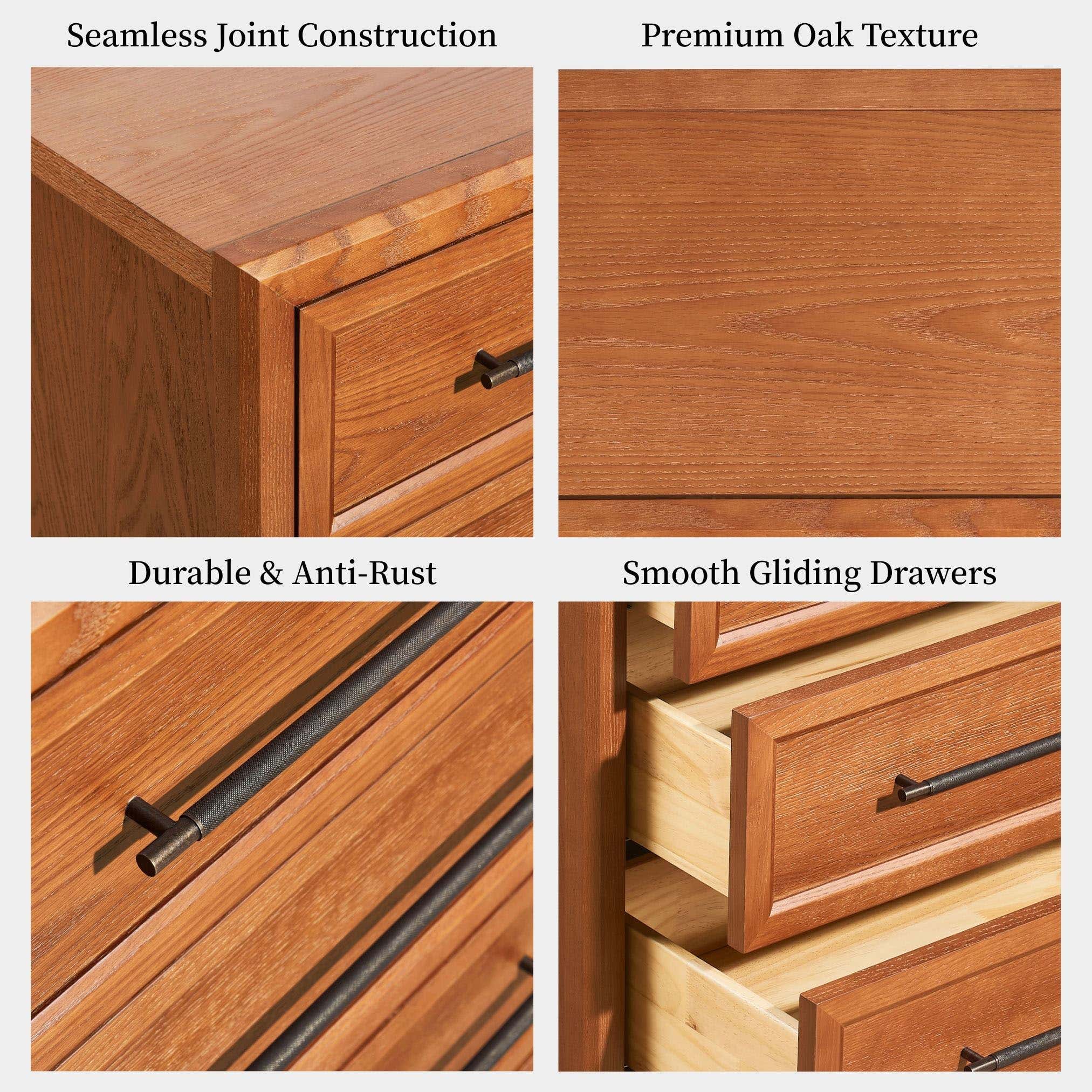 Alvar 31,5″ Eichenkommode mit 3 Schubladen