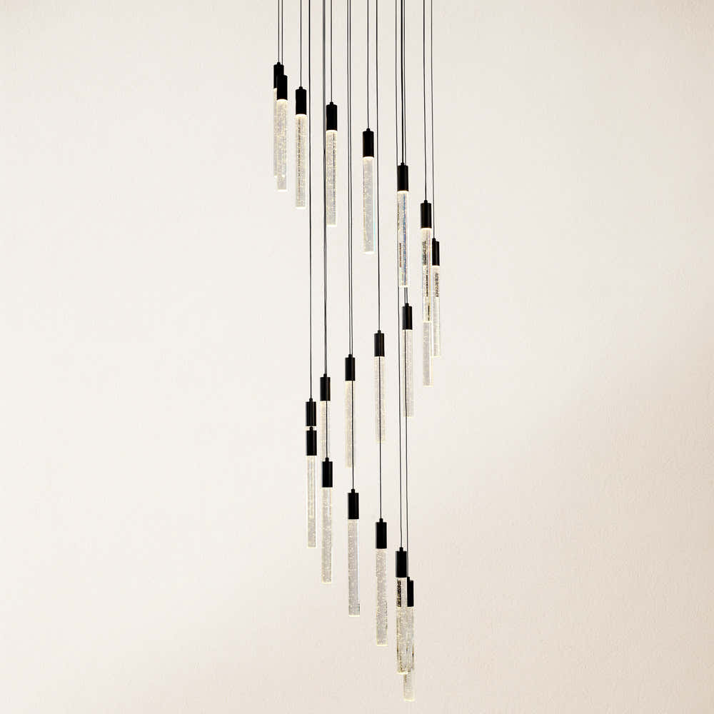 Nova Cascade Kronleuchter mit hoher Decke, 50,8 cm Durchmesser