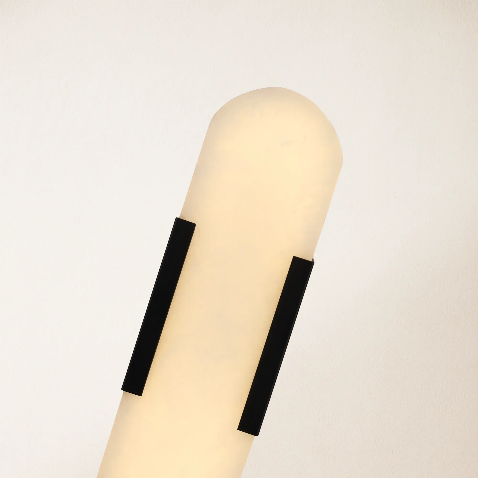 OpalEdge Alabaster Wall Sconce 14"H#Finish_Black