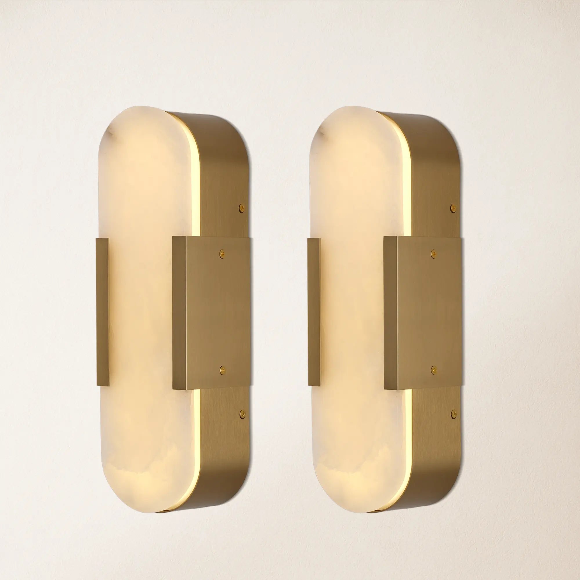 OpalEdge Alabaster Wall Sconce 14"H#Finish_Gold