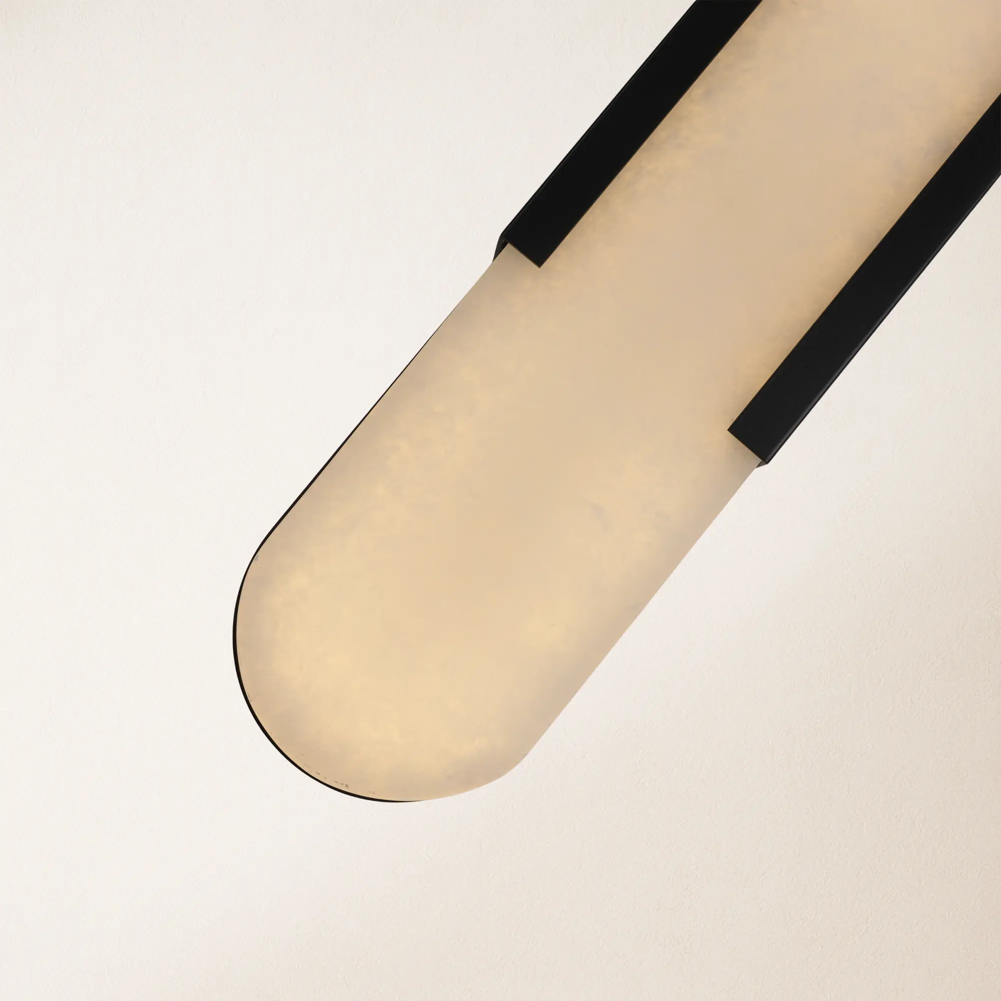 OpalEdge Alabaster Wall Sconce 20"H#Finish_Black